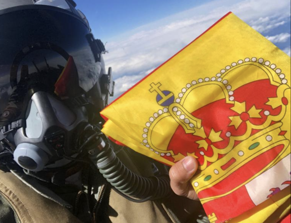 Imagen de un piloto del Ala 12 en un F-18 en Torrejón de Ardoz.