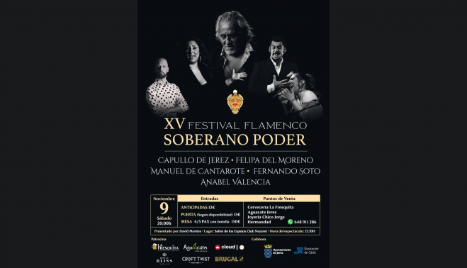 Cartel del XV Festival Flamenco Soberano Poder.