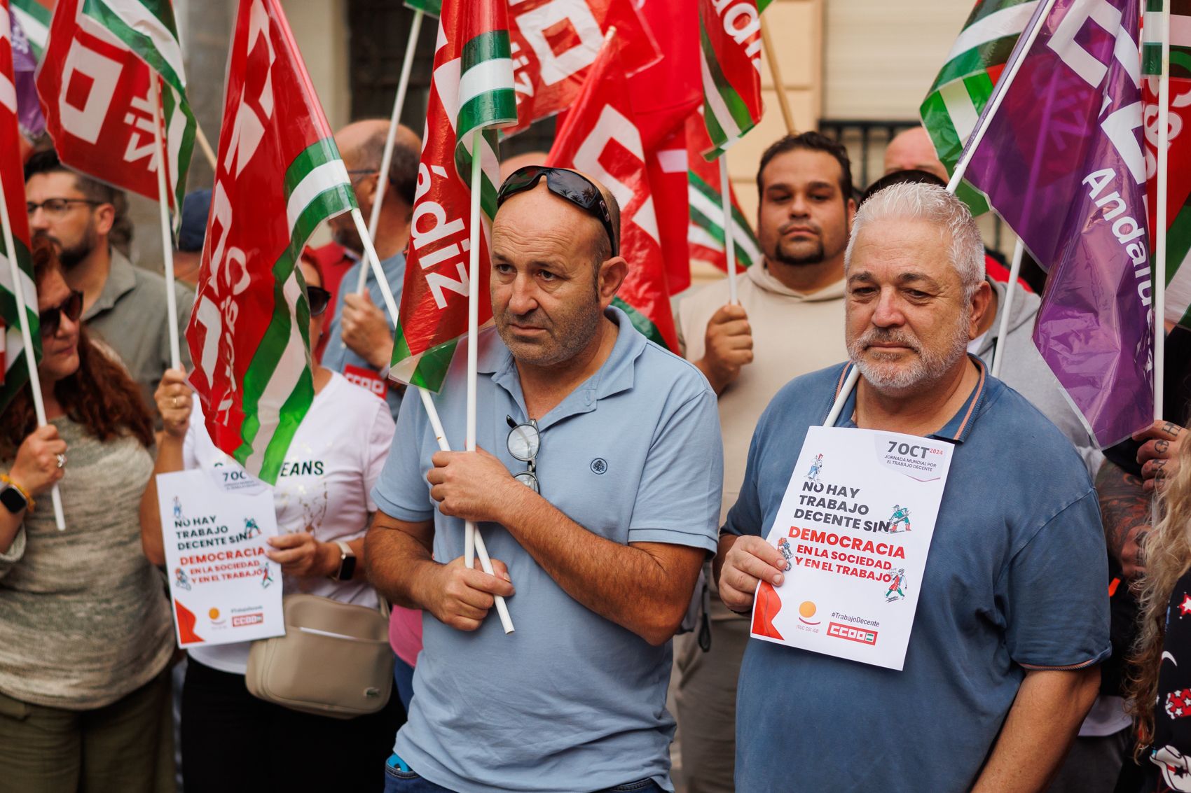 Así celebró Jerez el Día del Trabajo Decente en una jornada de movilización.