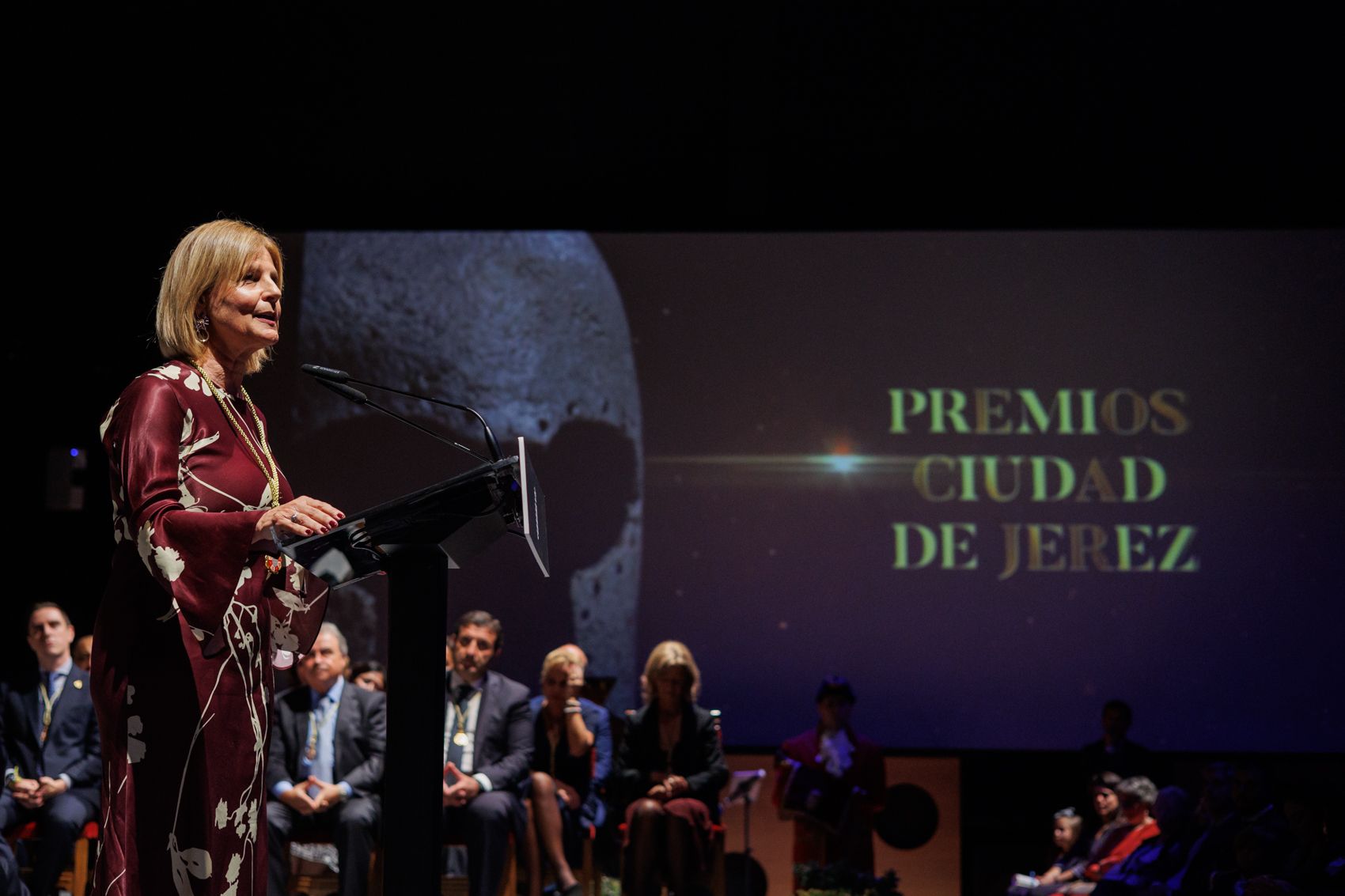 María José García-Pelayo, durante la gala de los Premios Ciudad de Jerez 2024.
