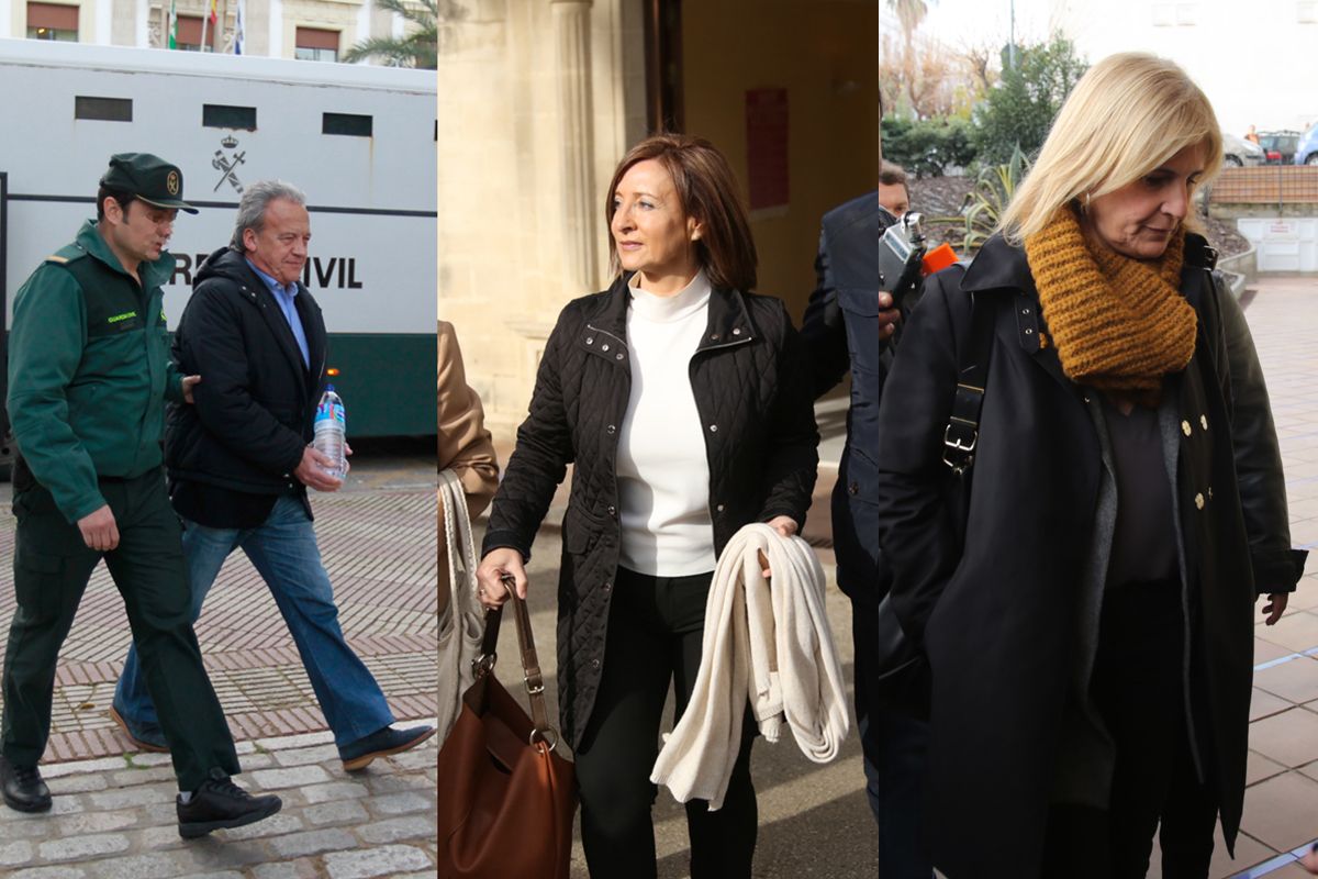 Jerez, coto privado de caza. En la imagen, Pedro Pacheco, Pilar Sánchez y María José García-Pelayo.