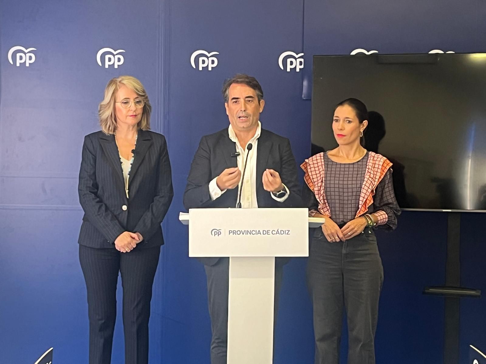 Antonio Saldaña, en rueda de prensa del PP este miércoles.