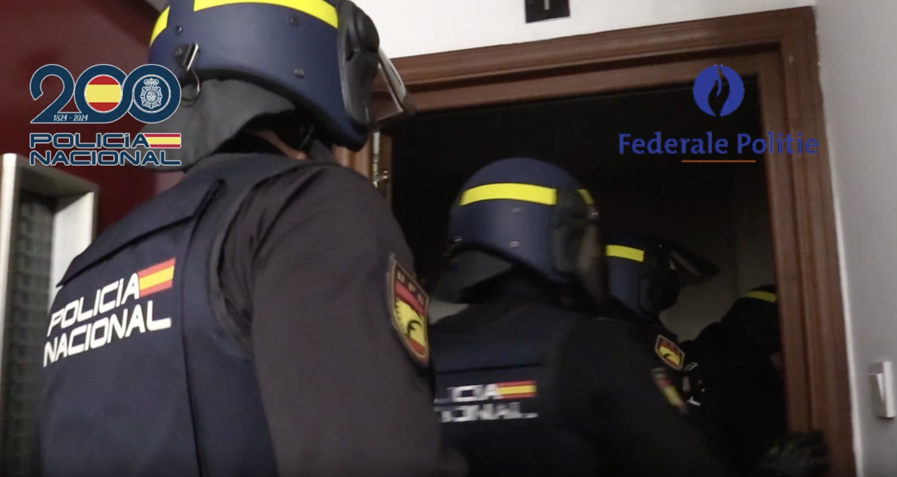 Uno de los registros efectudos por la Policía Nacional.