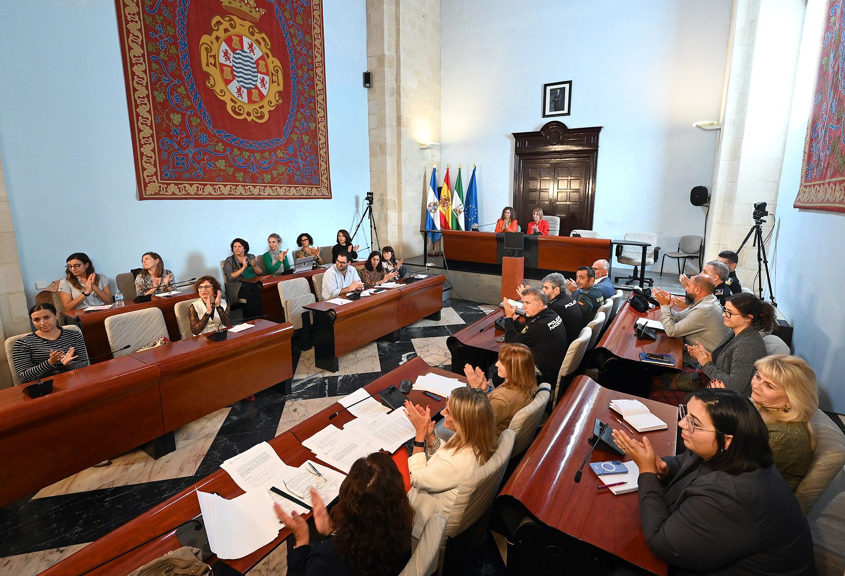 El salón de plenos durante la celebración del Foro Social contra la Trata de Mujeres y Niñas.