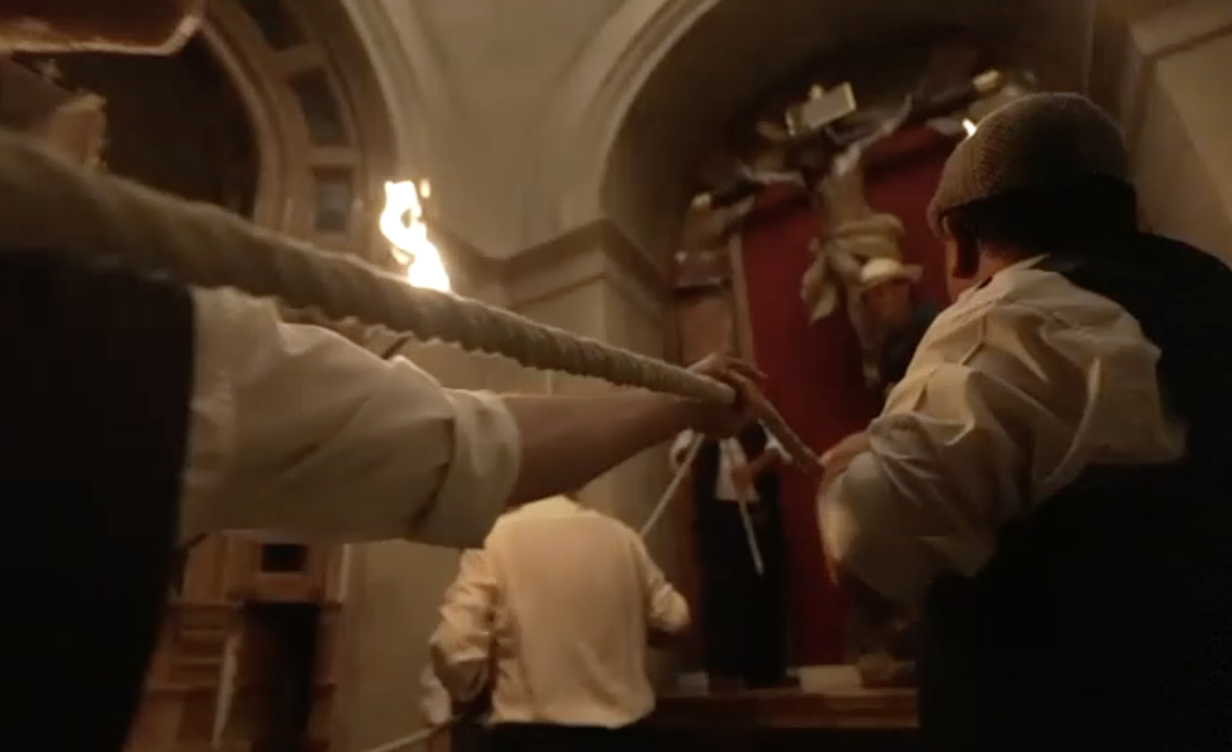 Estreno de cine. Una escena del documental de La Lanzada.