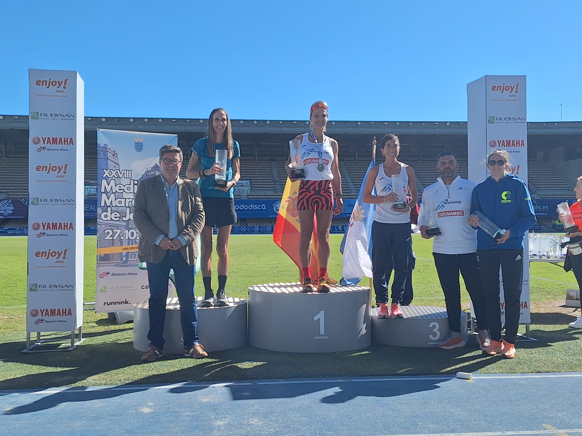 Media Maratón Jerez. Podio femenino.