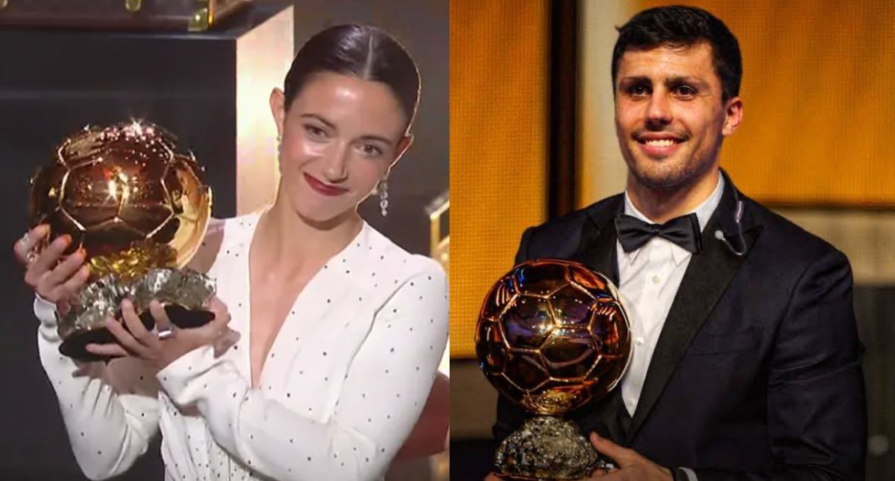 Aitana Bonmati y Rodri Hernández, con el Balón de Oro. Aitana Bonmati y Rodri Hernández, con el Balón de Oro.