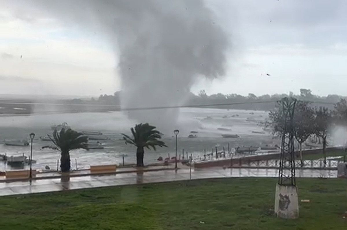 Manga marina en Isla Cristina, en Huelva. 