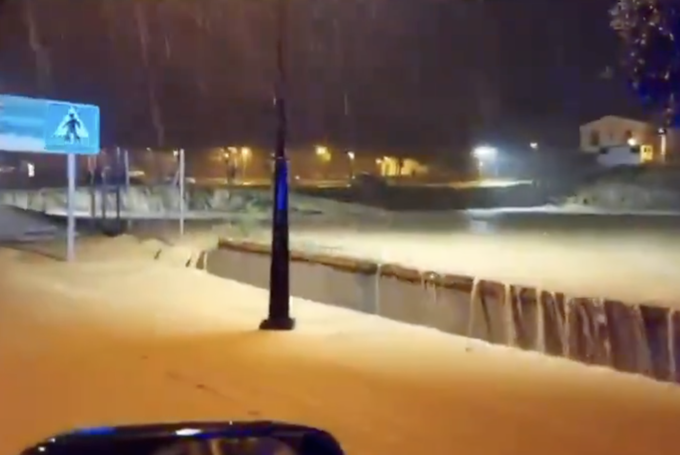 Enorme tromba de agua en Cartaya, una de las zonas más afectadas, donde cayeron más de 100 litros en tres horas.