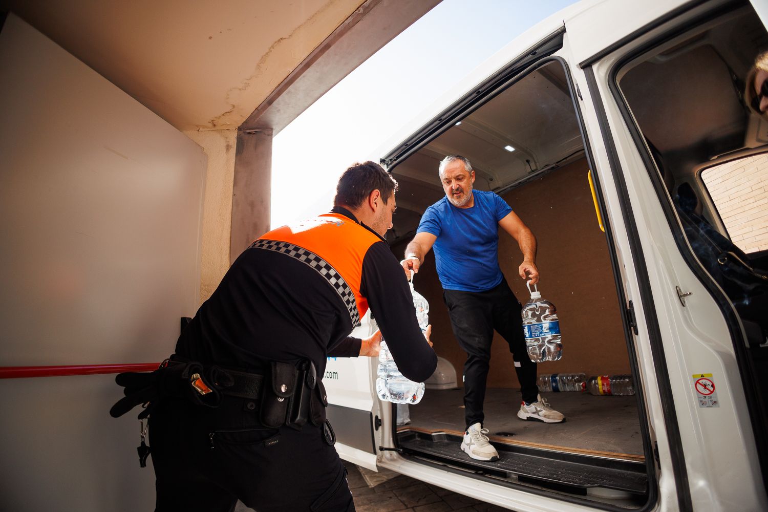 Un voluntario de Protección Civil de Jerez, en una imagen de archivo.
