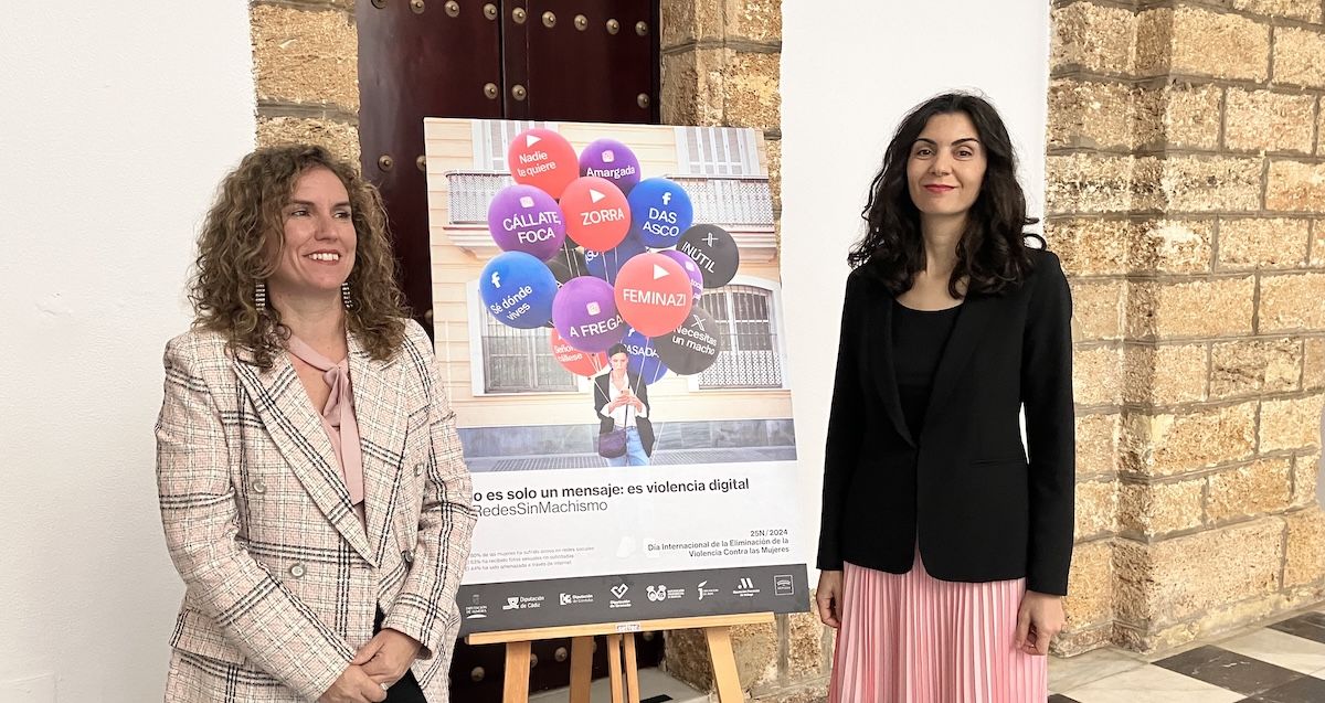 La diputada provincial y la diseñadora de la campaña, con el foco puesto en la violencia digital.