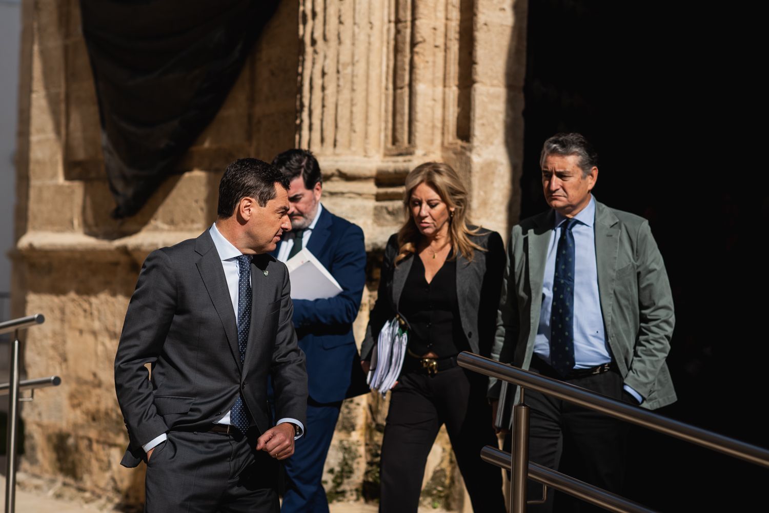 Moreno junto a Carolina España y Antonio Sanz. Moreno junto a Carolina España y Antonio Sanz.