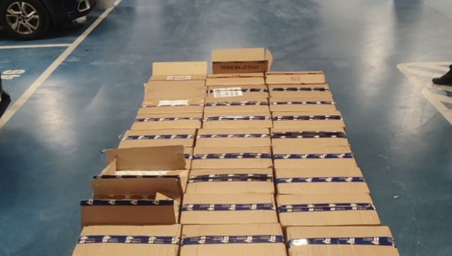 Las cajetillas de tabanco interceptadas por la Policía Nacional en Jerez.