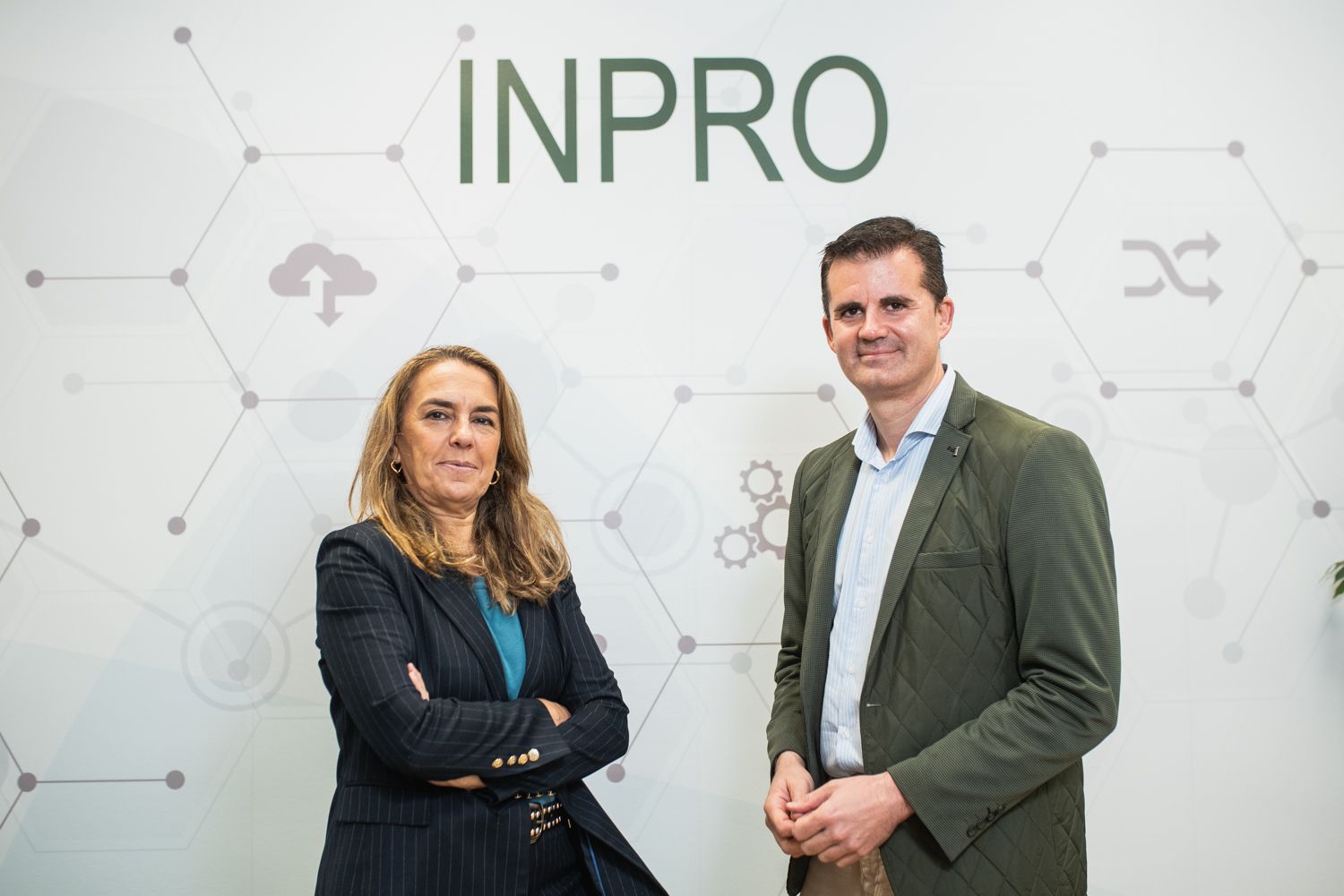 Carmen Rodríguez y Antonio Jesús Muñoz, gerente y vicepresidente de Inpro.