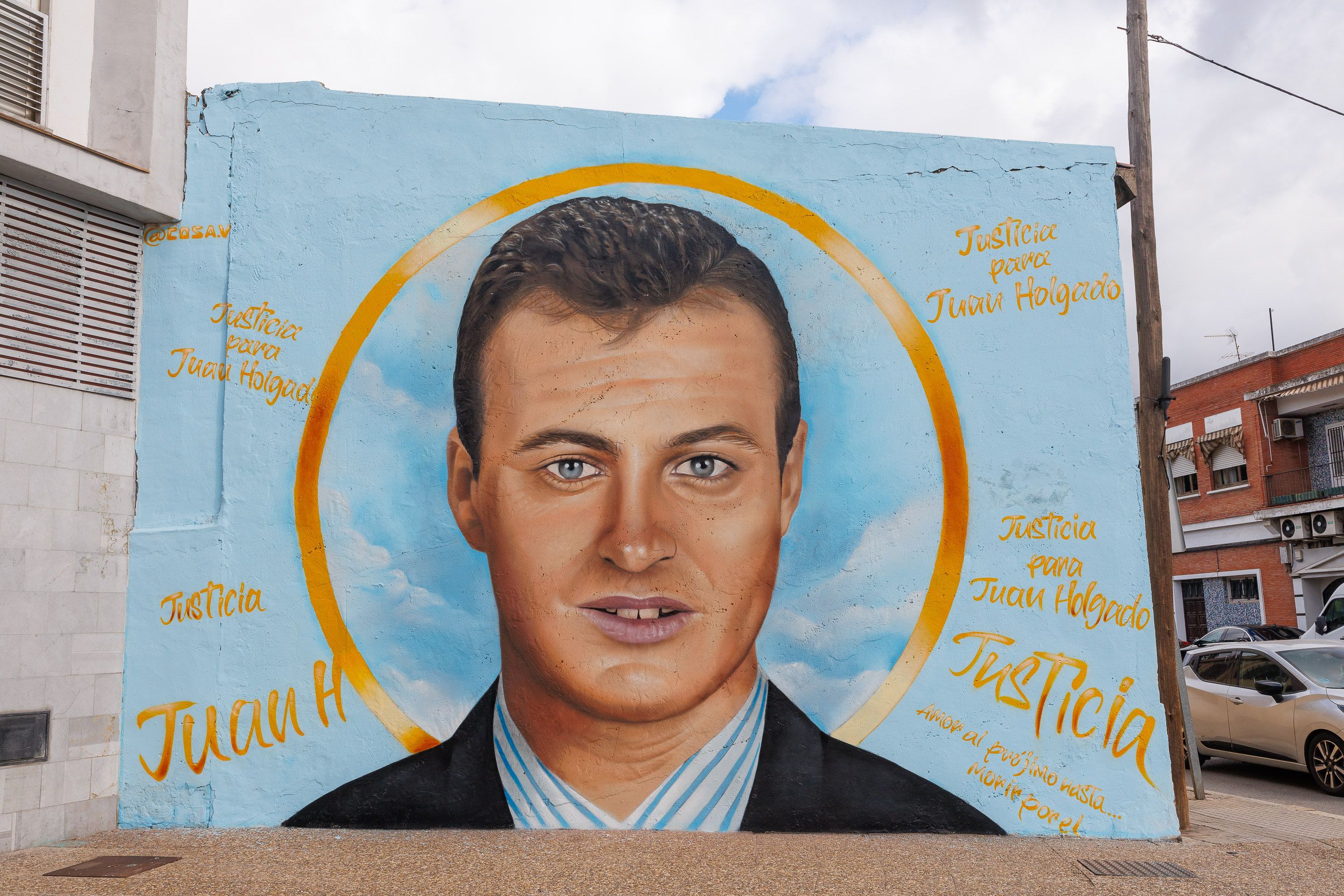 Inauguración del mural de Cosa.V en homenaje a Juan Holgado 