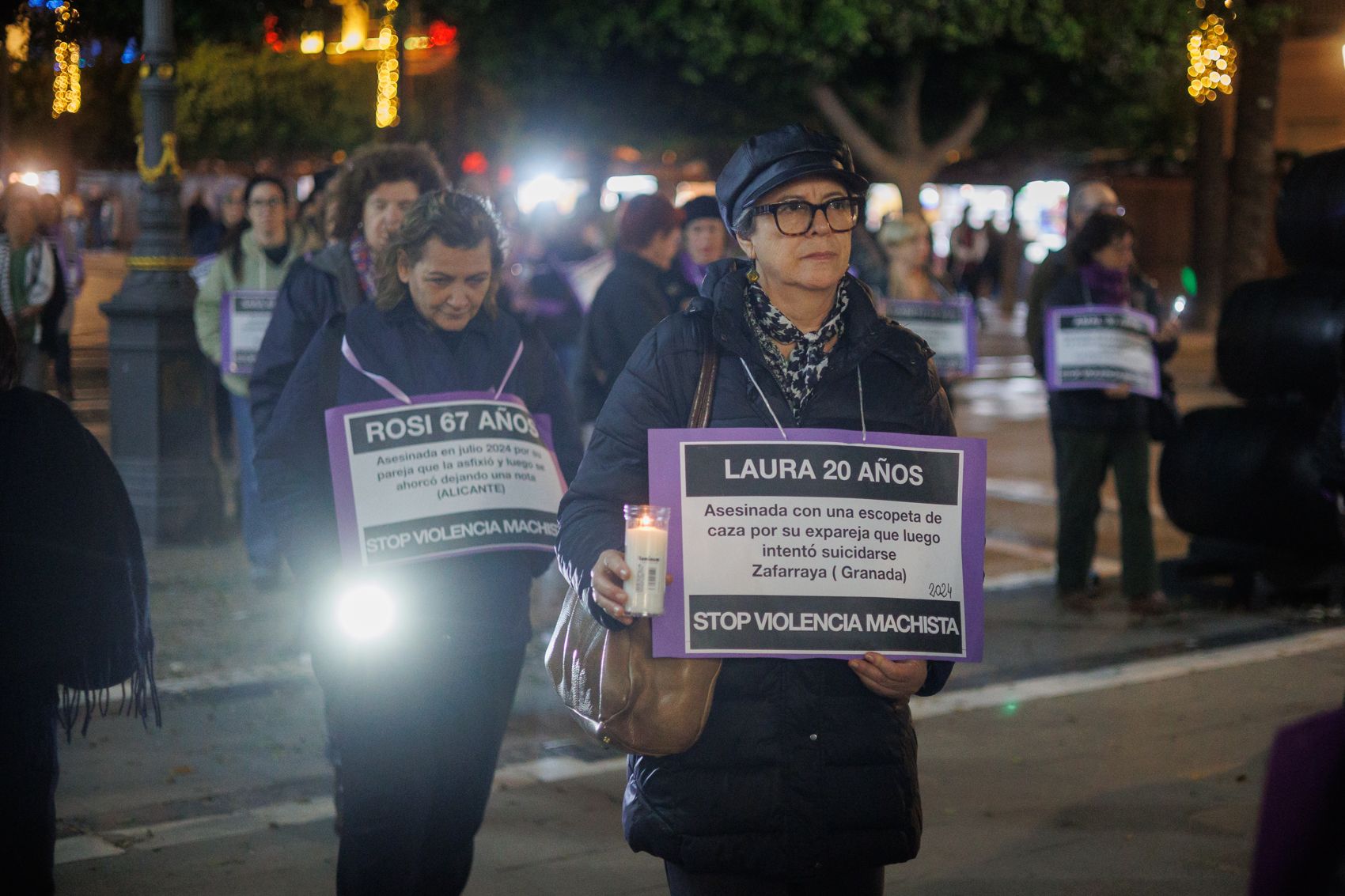Vigilia por las mujeres asesinadas en 2024