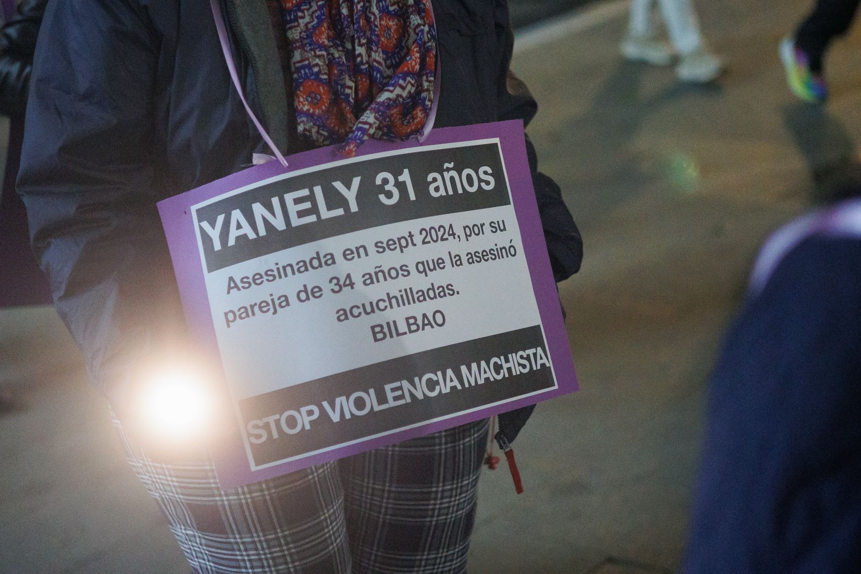 Vigilia por las mujeres asesinadas en 2024