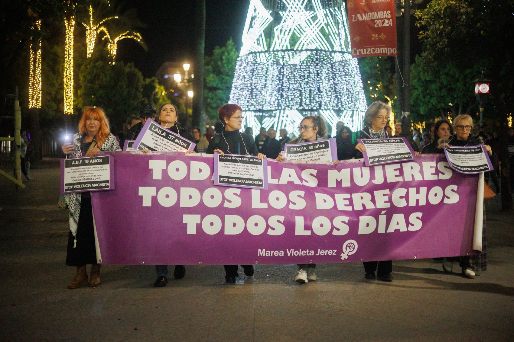 Vigilia por las mujeres asesinadas en 2024