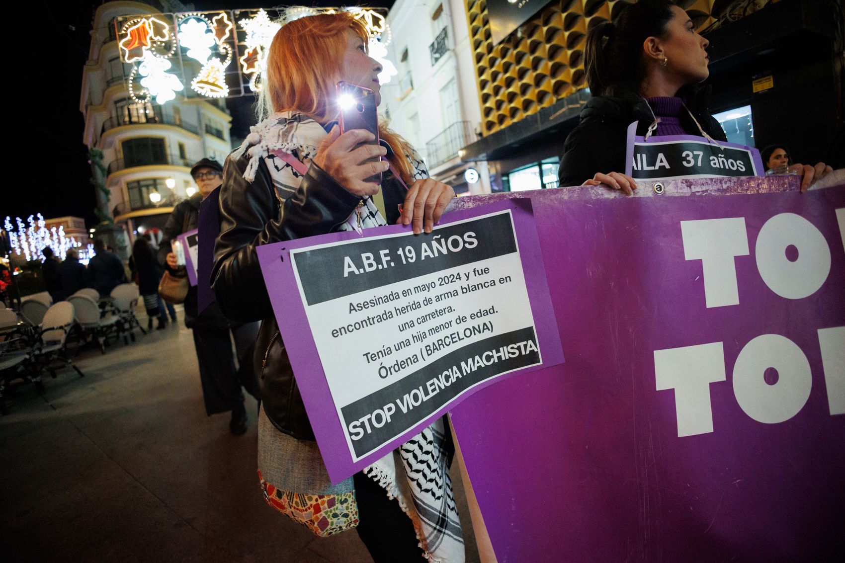 Vigilia por las mujeres asesinadas en 2024