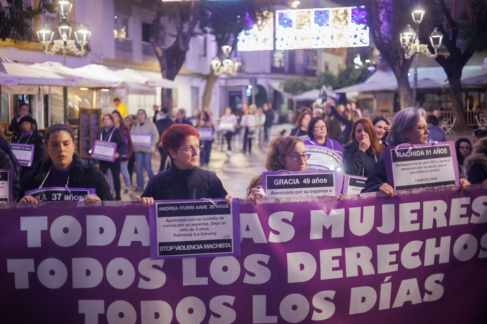Vigilia por las mujeres asesinadas en 2024