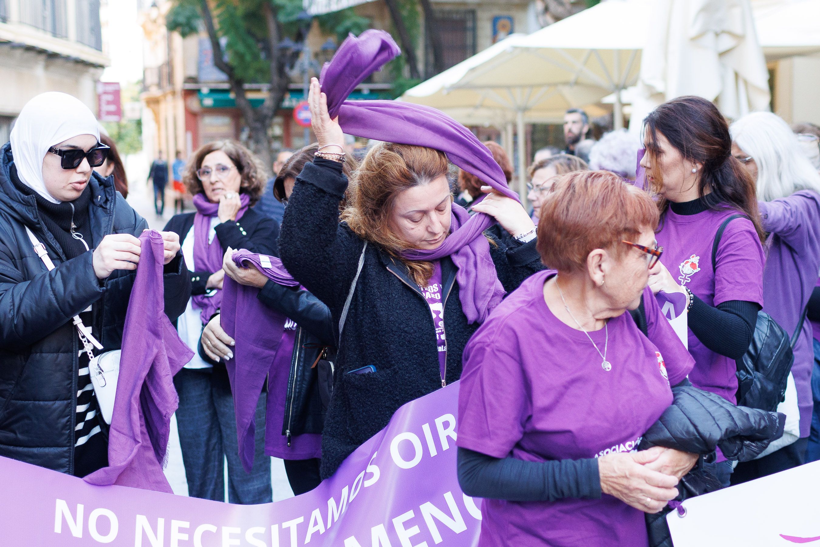 La manifestación por el 25N en Jerez