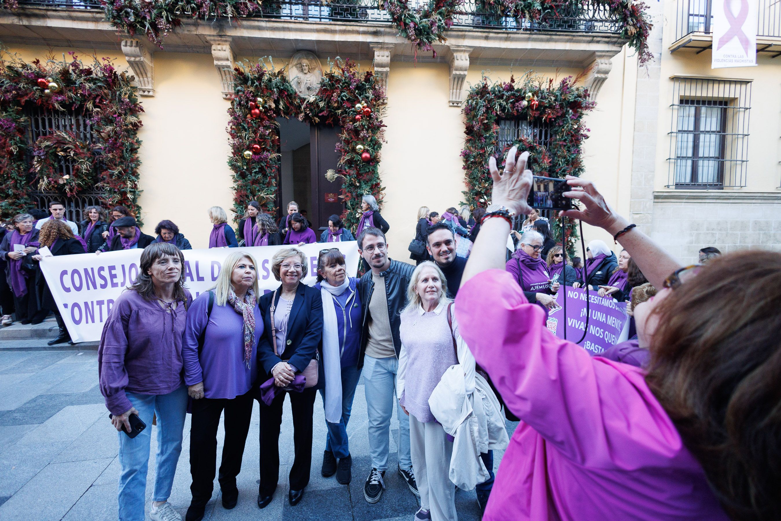 La manifestación por el 25N en Jerez