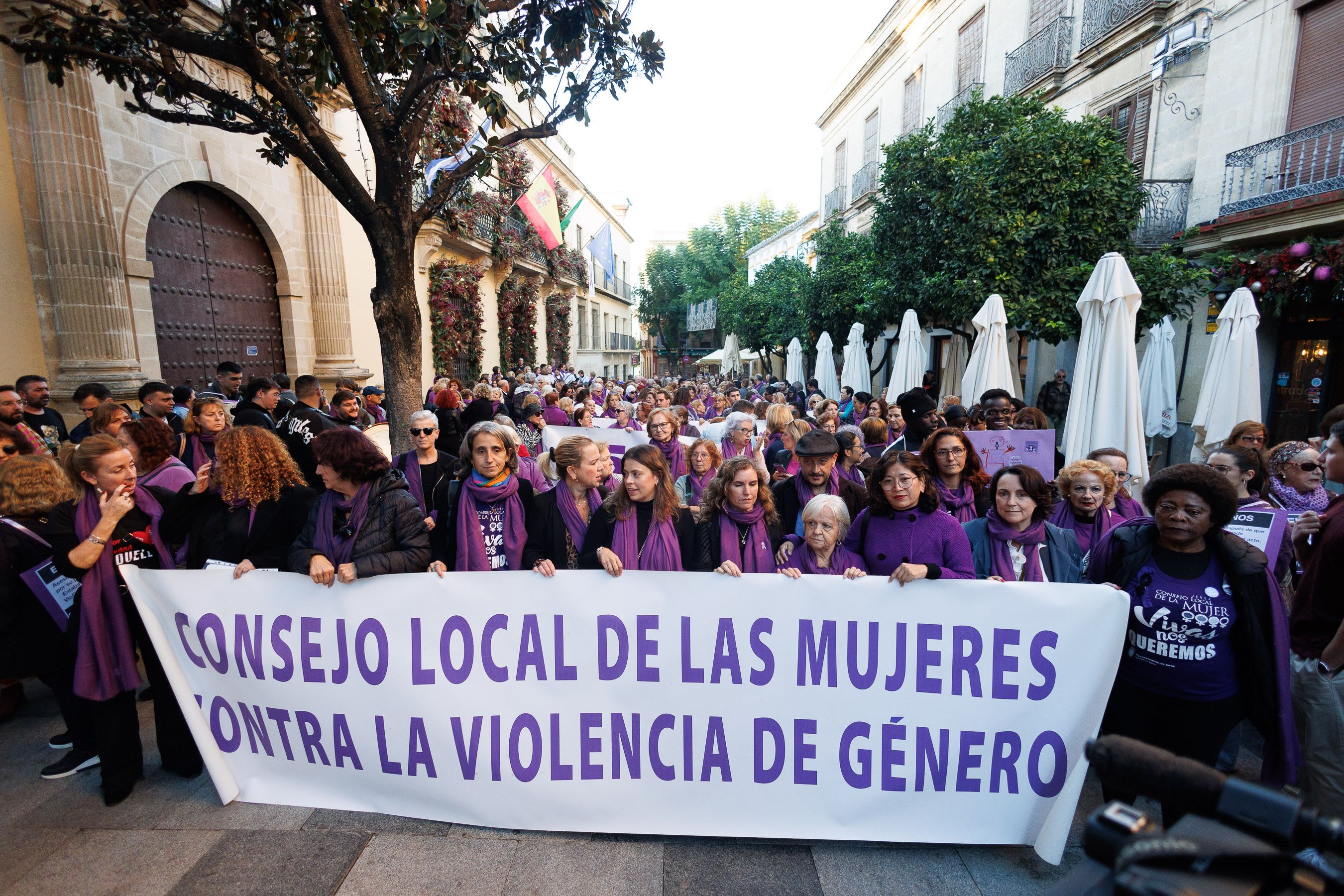 La manifestación por el 25N en Jerez