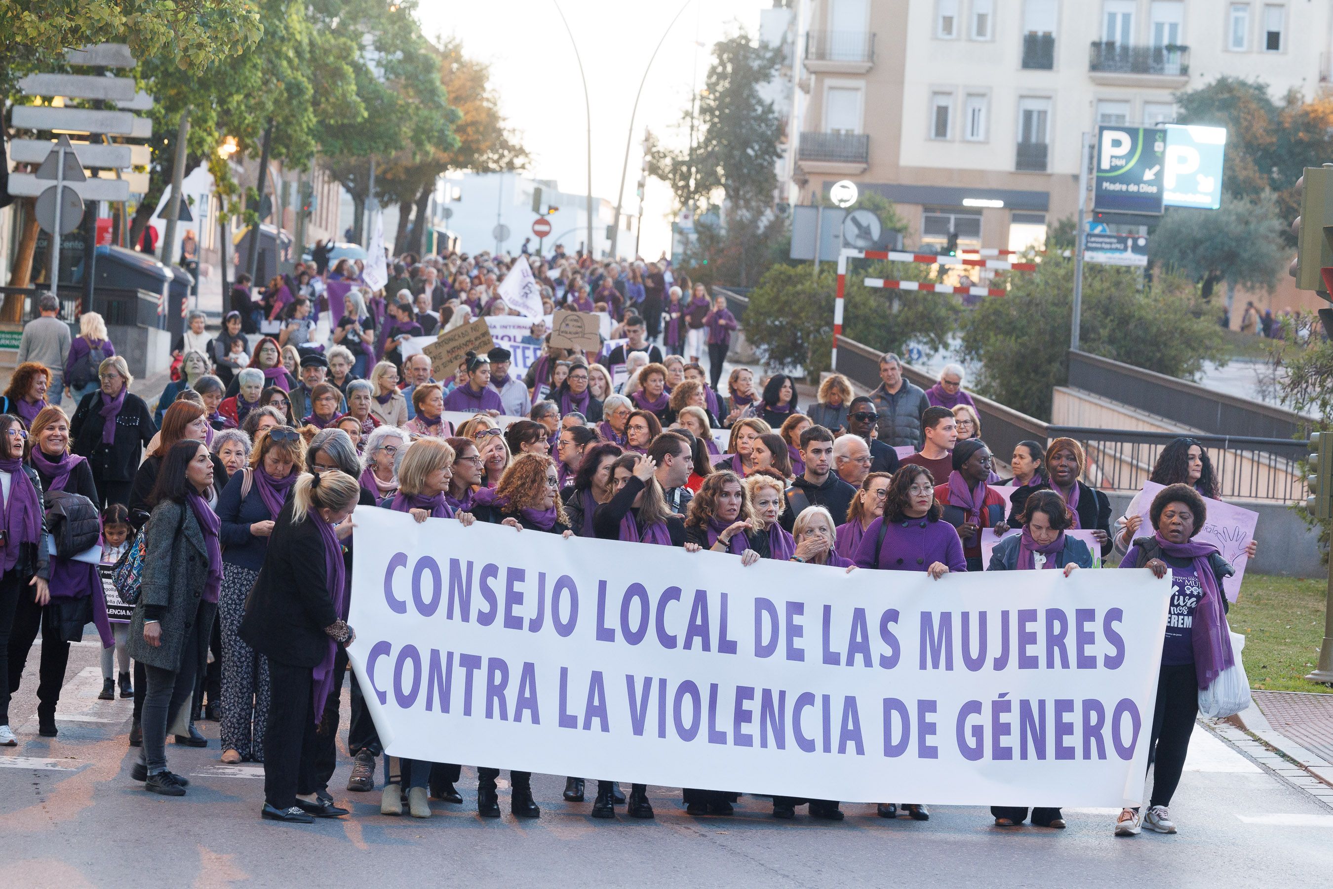La manifestación por el 25N en Jerez