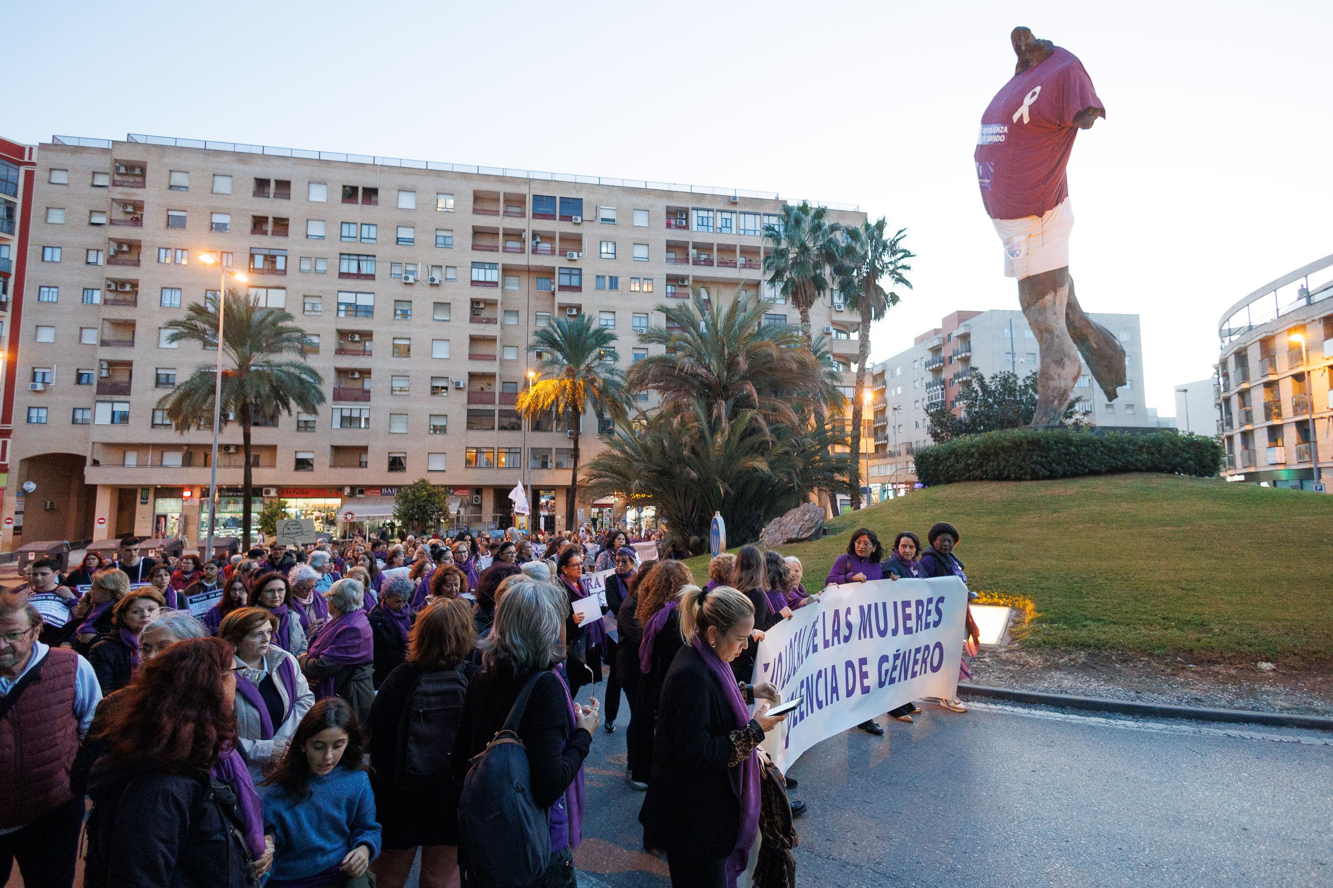 La manifestación por el 25N en Jerez