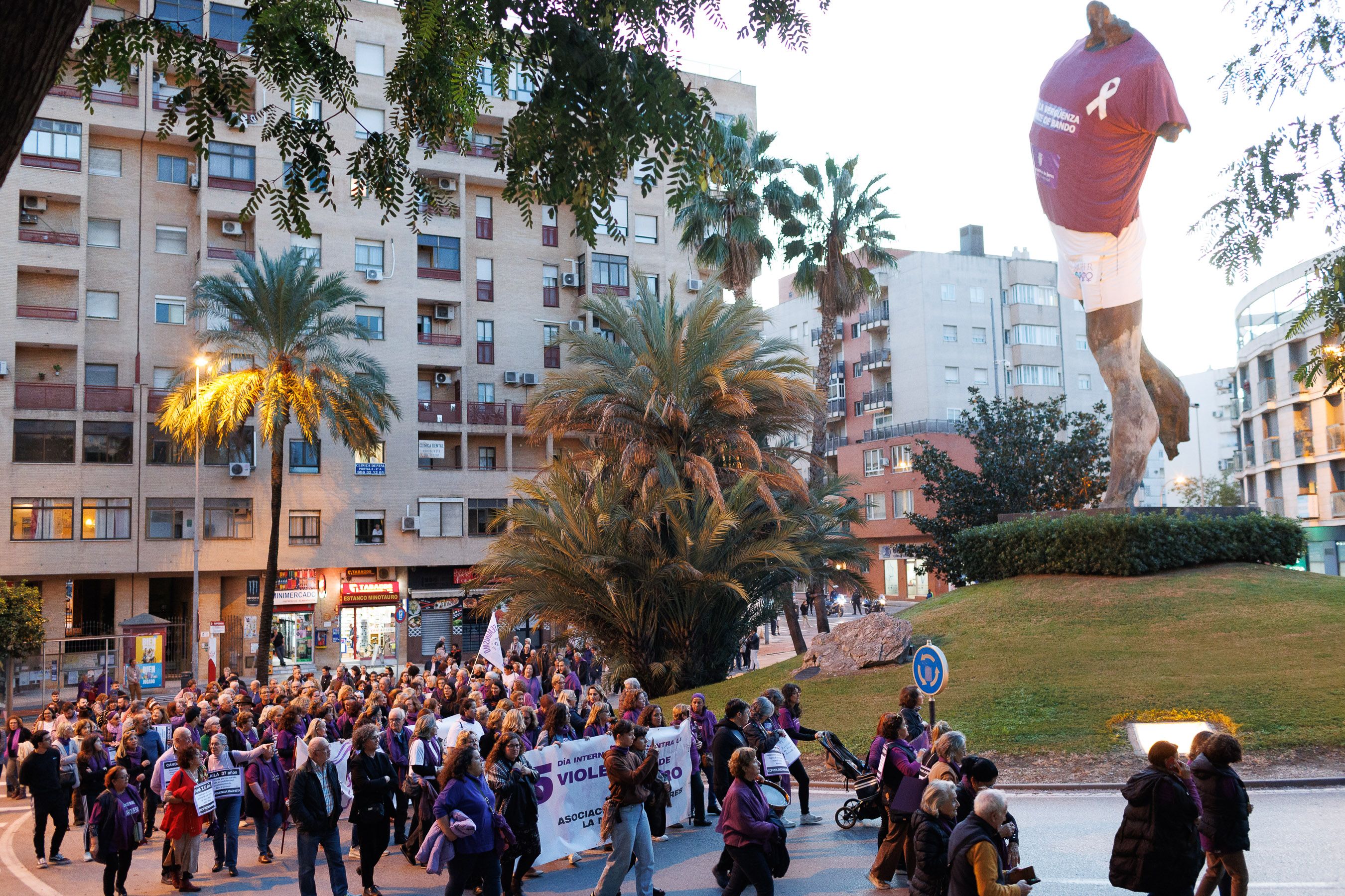 La manifestación por el 25N en Jerez, en una edición pasada.