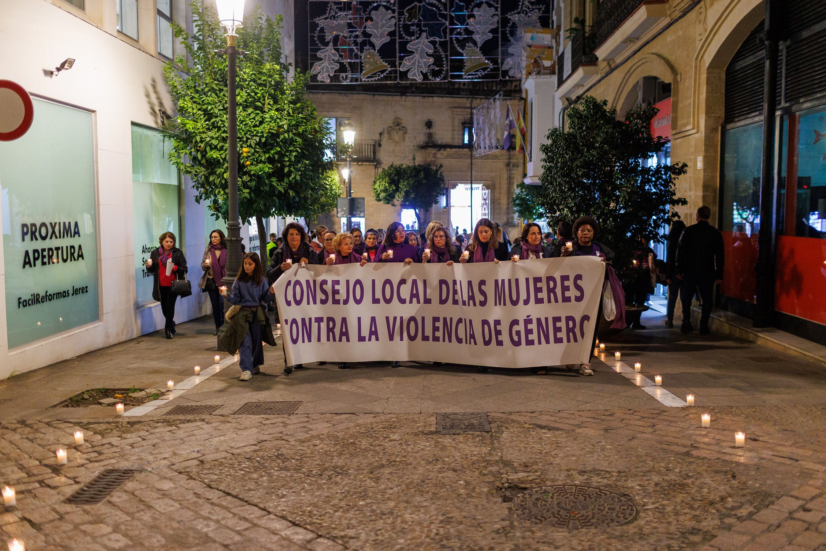 La manifestación por el 25N en Jerez