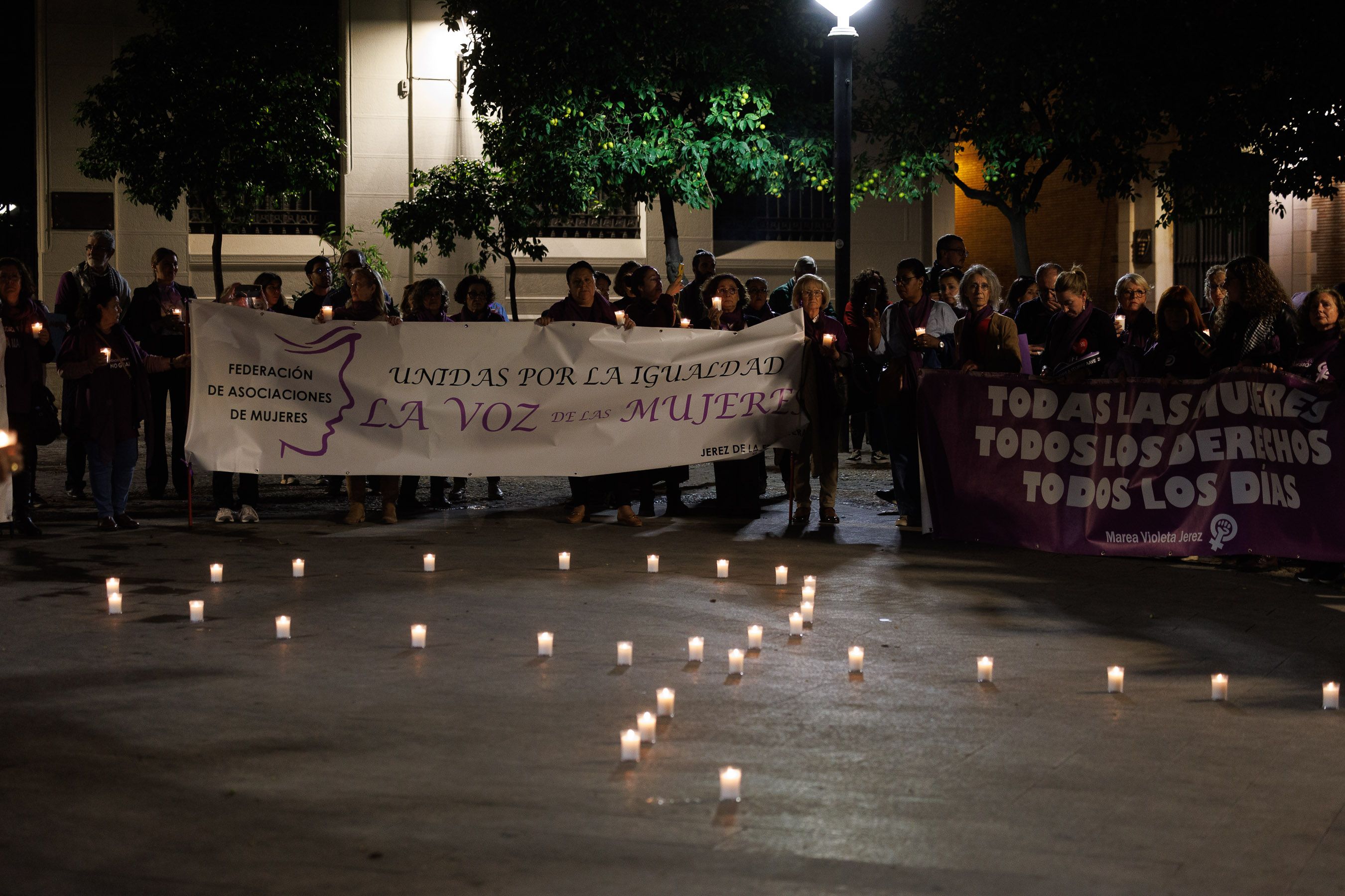 La manifestación por el 25N en Jerez