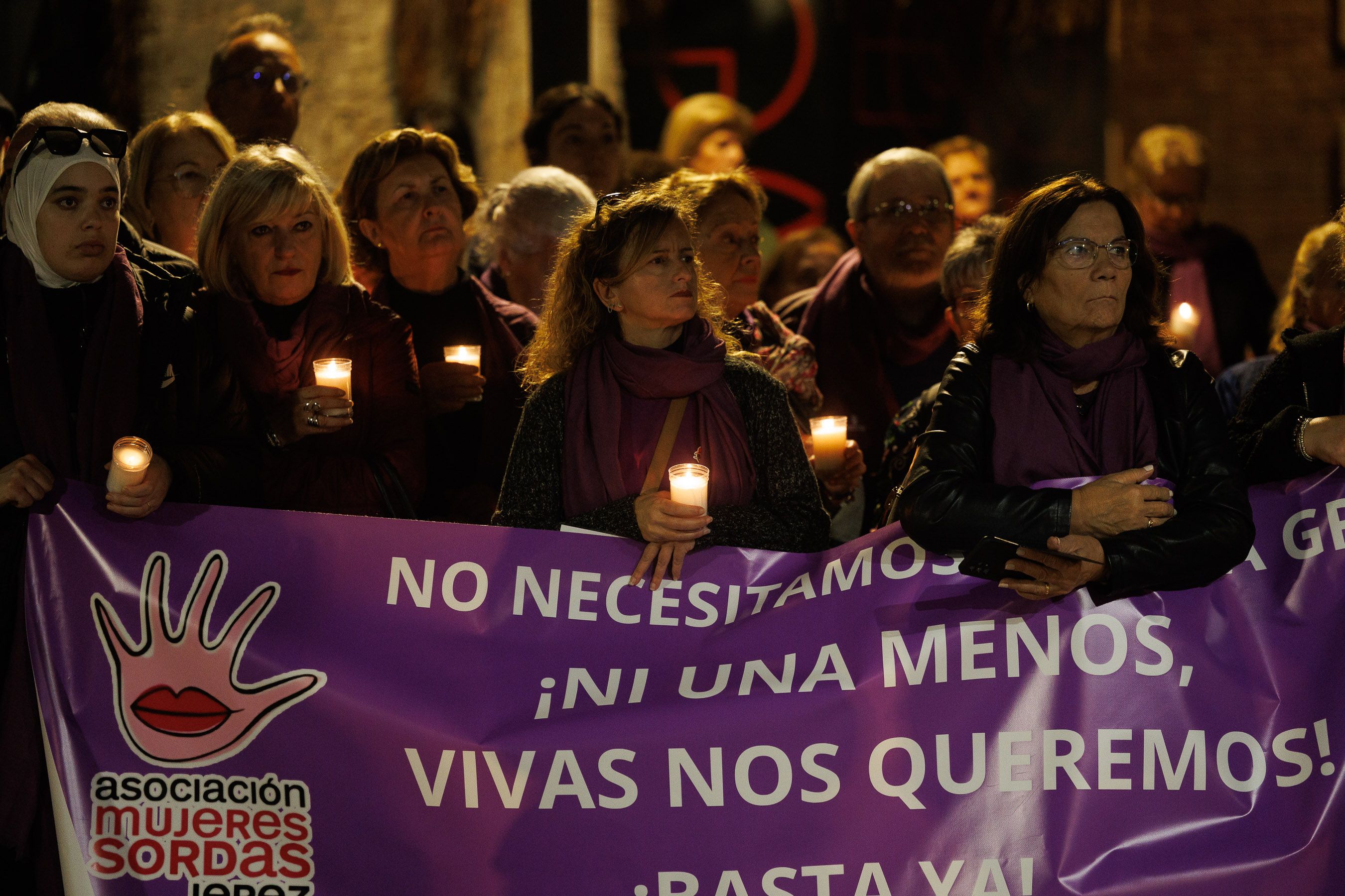 La manifestación por el 25N en Jerez
