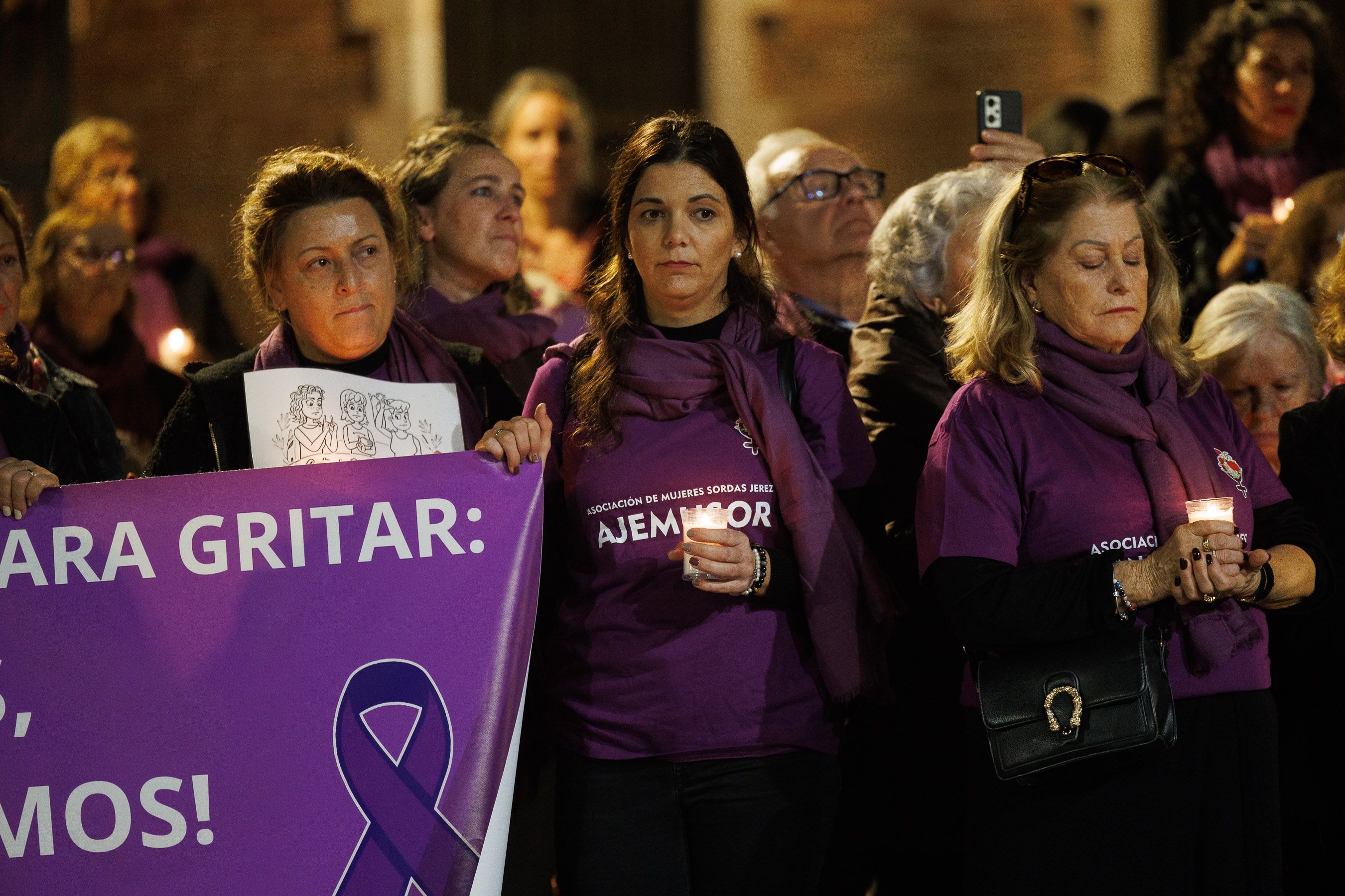 La manifestación por el 25N en Jerez