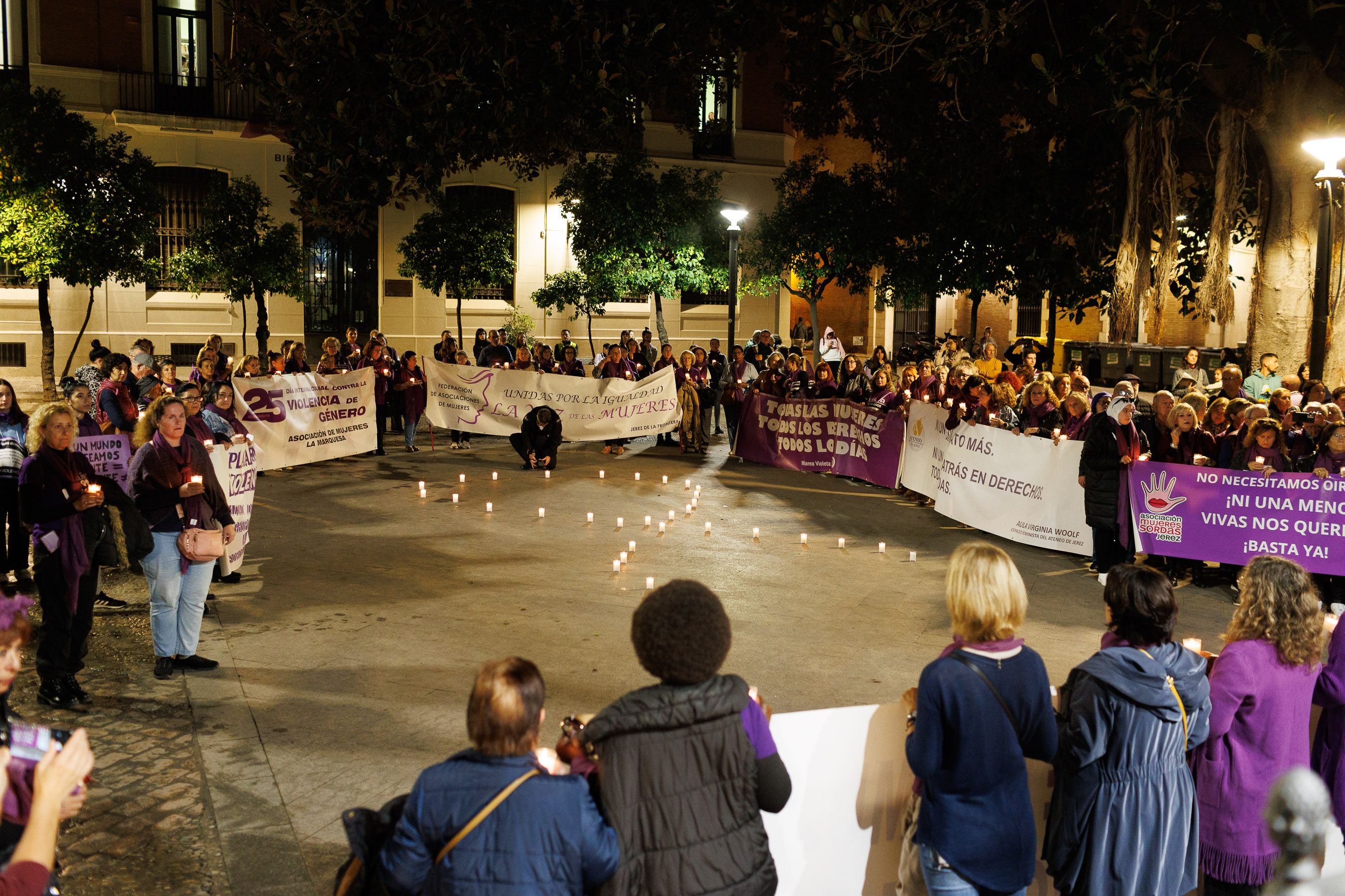 La manifestación por el 25N en Jerez