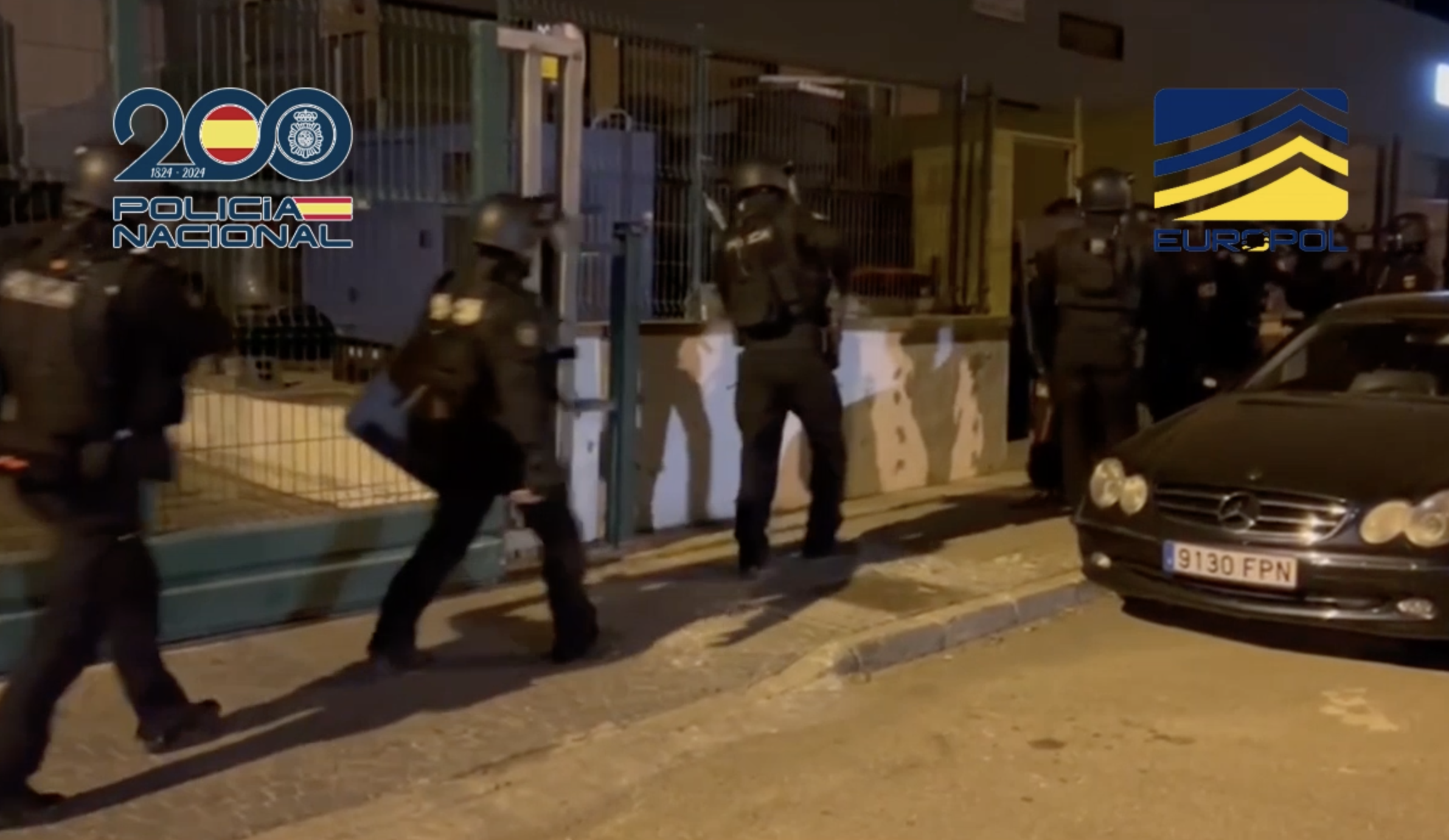 Imagen del operativo policial para desmantelar a un grupo yihadista.