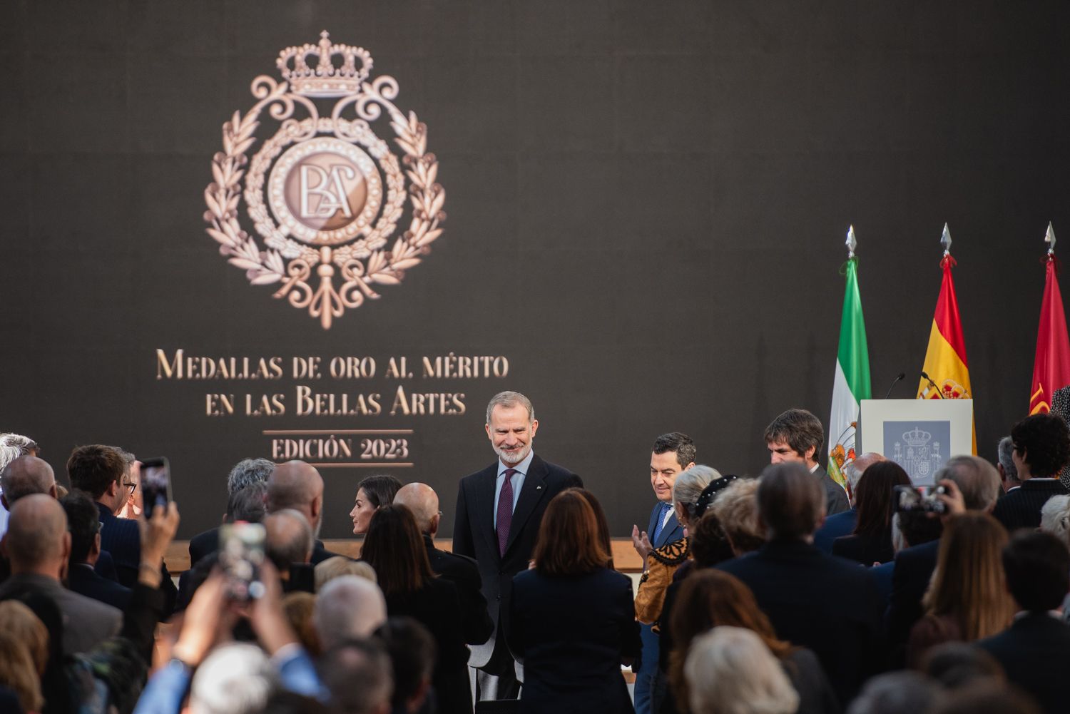 Acto de entrega de las Medallas al Mérito en las Bellas Artes 2023, en la Antigua Fábrica de Artillería de Sevilla