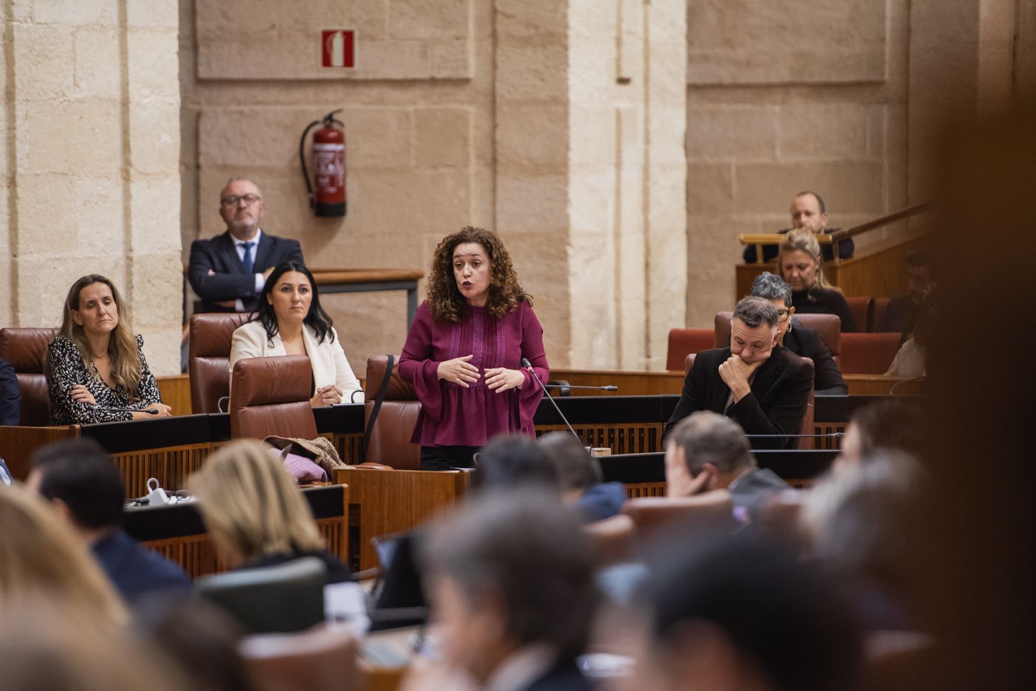 La bancada de Por Andalucía en el Parlamento. La bancada de Por Andalucía en el Parlamento.