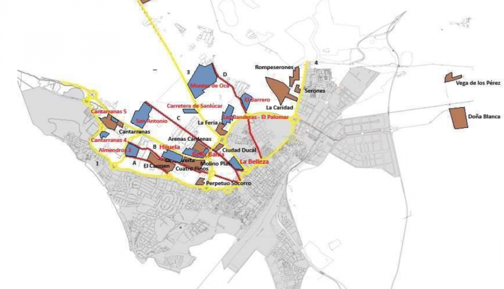 planimetría de las 11 localizaciones
