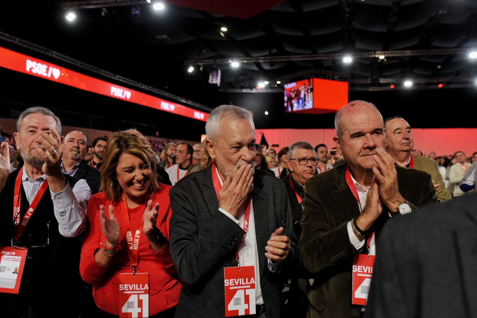 El congreso federal del PSOE, en la mañana de este sábado, en Sevilla.