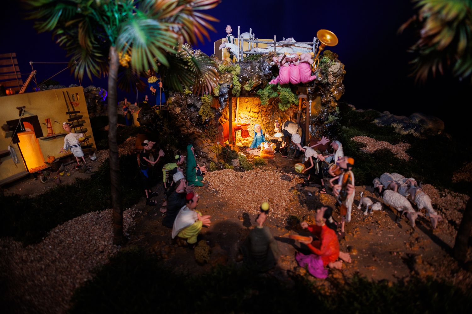 El Belén de plastilina del Callejón de los Bolos en Jerez.