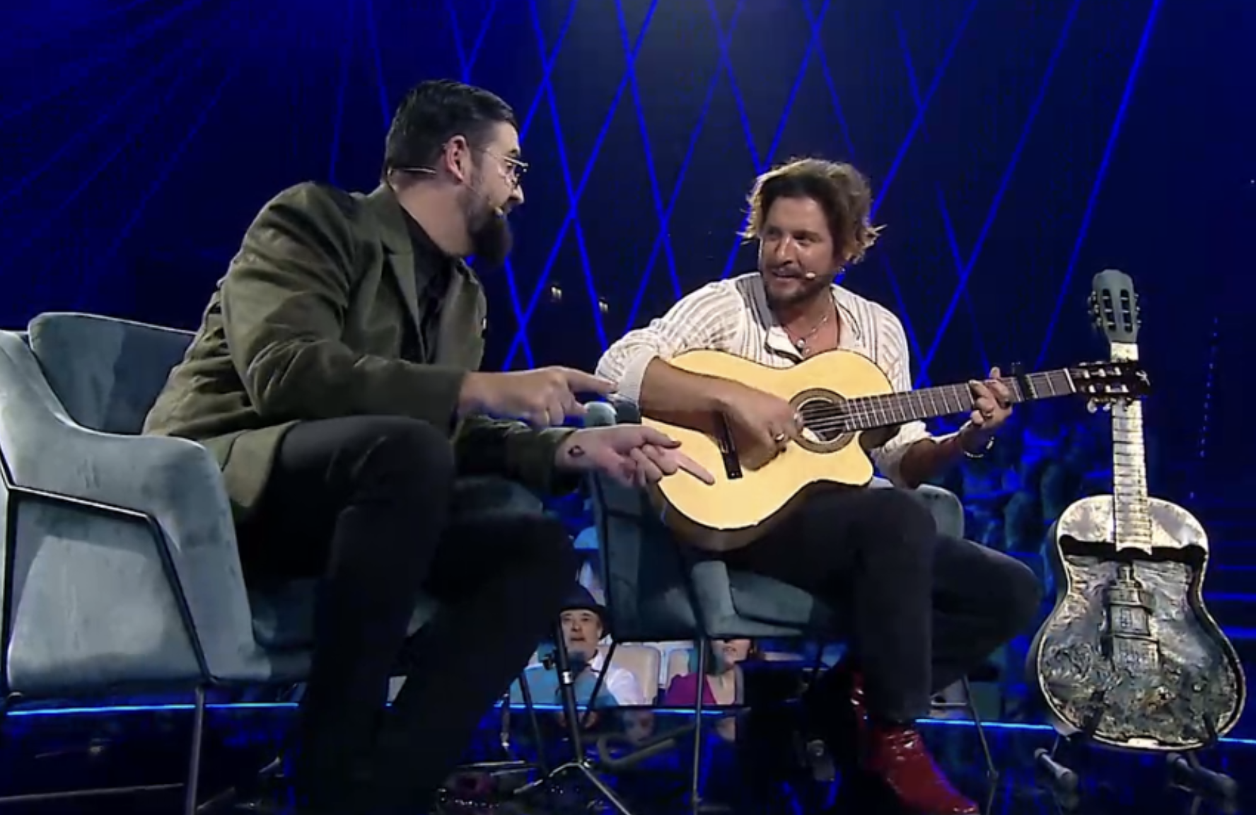 Manu Sánchez y Manuel Carrasco, en el programa que conduce el primero en Canal Sur.