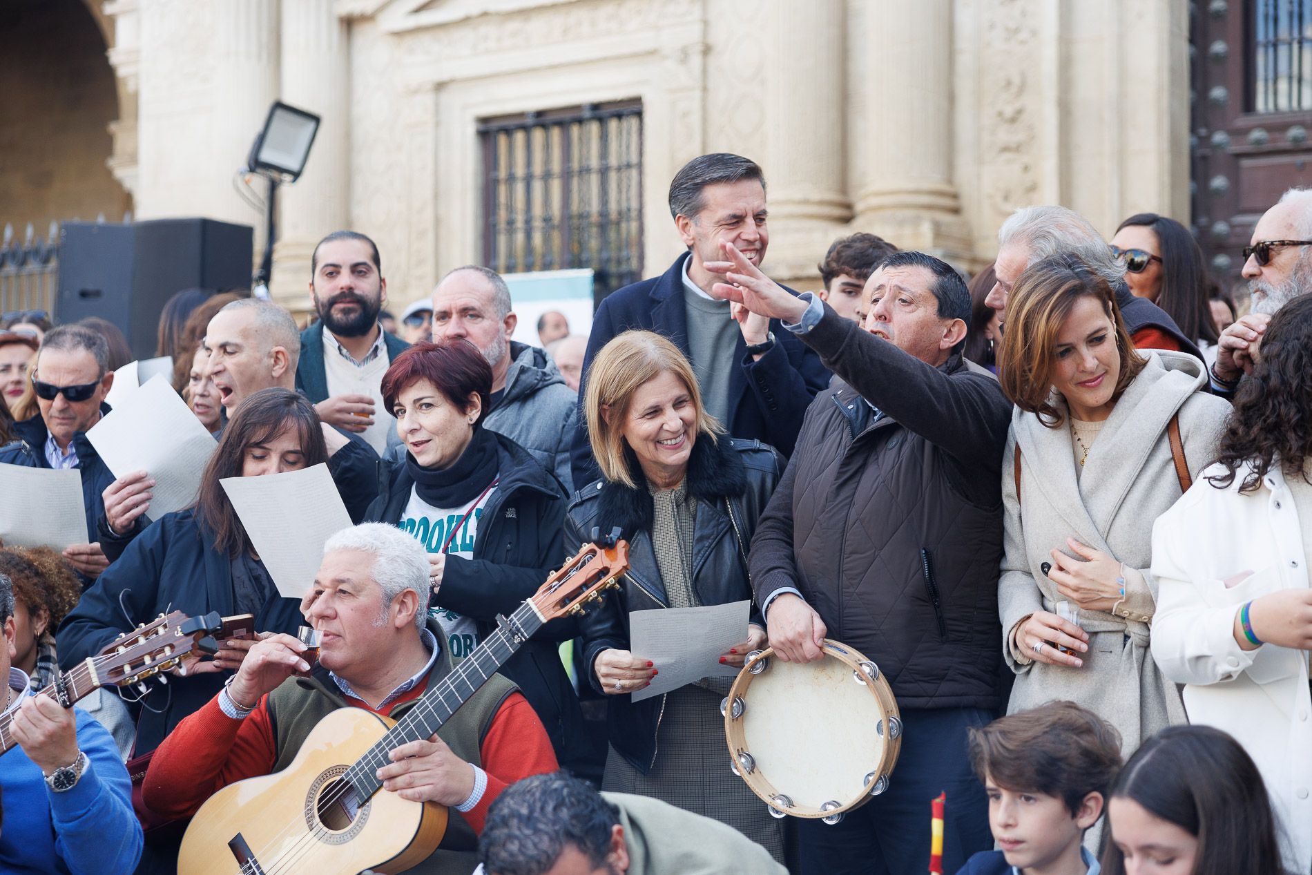 Zambomba BIC 2024 en Jerez, plaza de la Asunción 