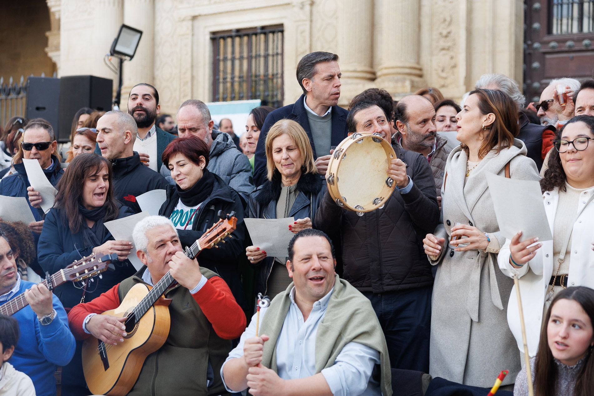 Zambomba BIC 2024 en Jerez, plaza de la Asunción 