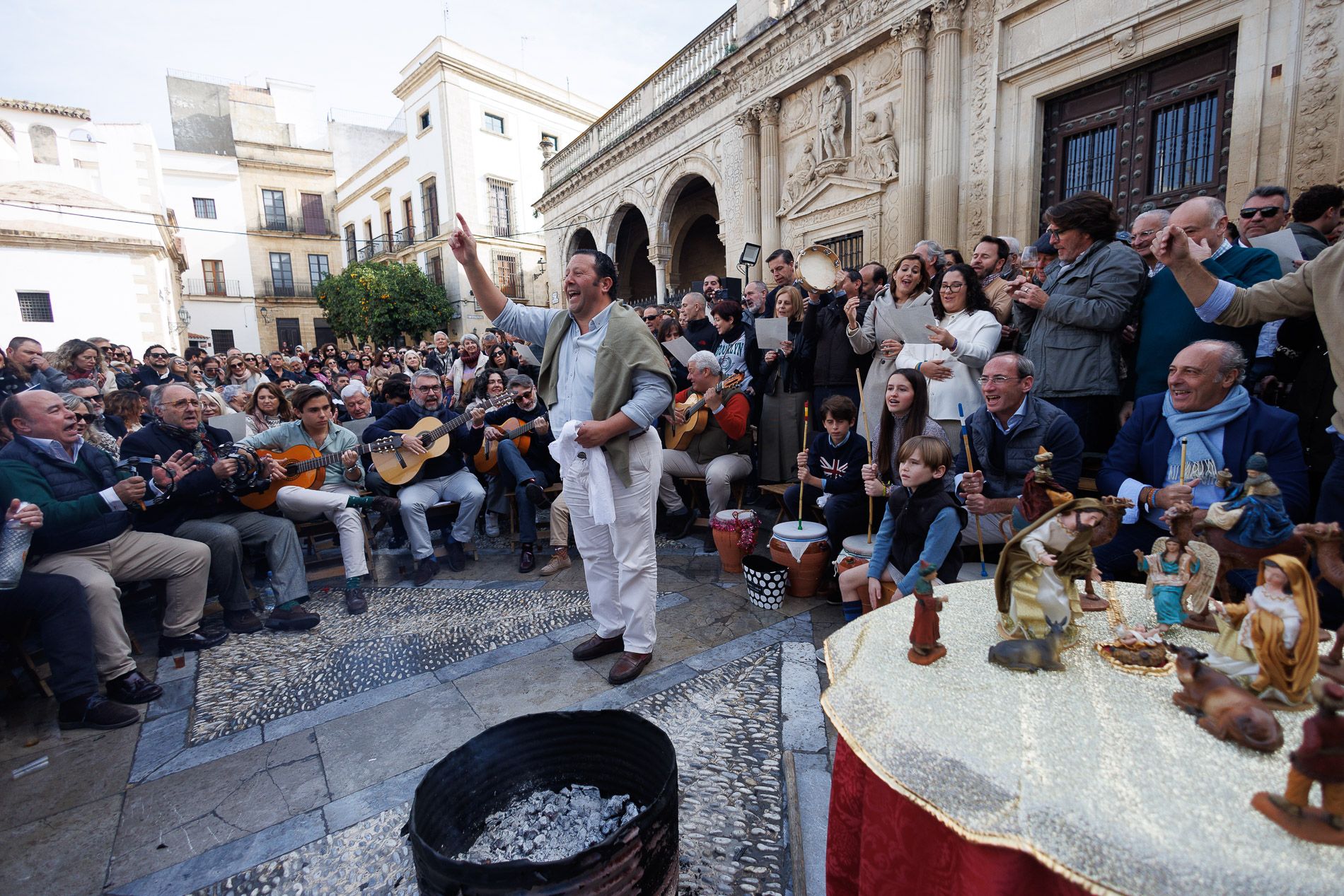 Zambomba BIC 2024 en Jerez, plaza de la Asunción 