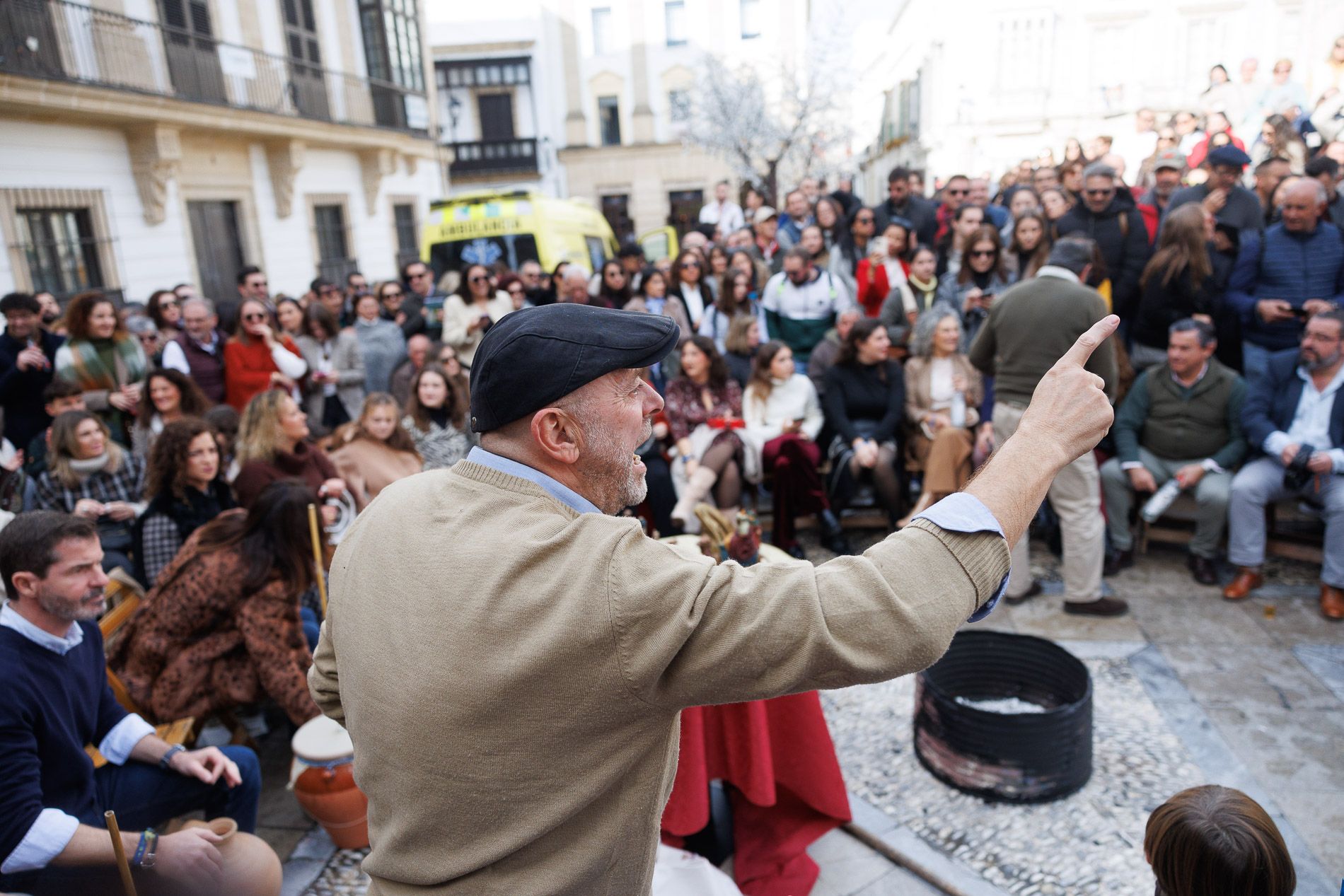 Zambomba BIC 2024 en Jerez, plaza de la Asunción 