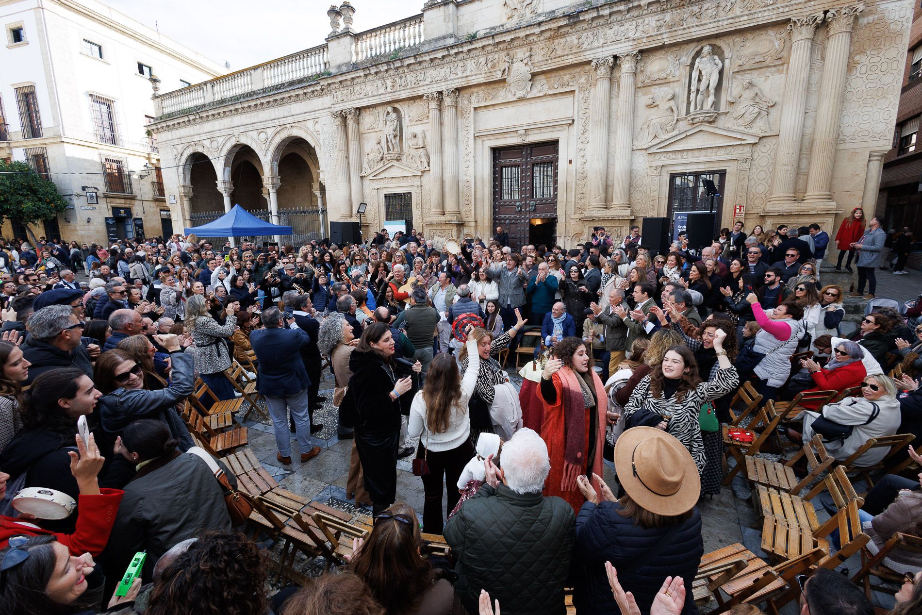 Zambomba BIC 2024 en Jerez, plaza de la Asunción 