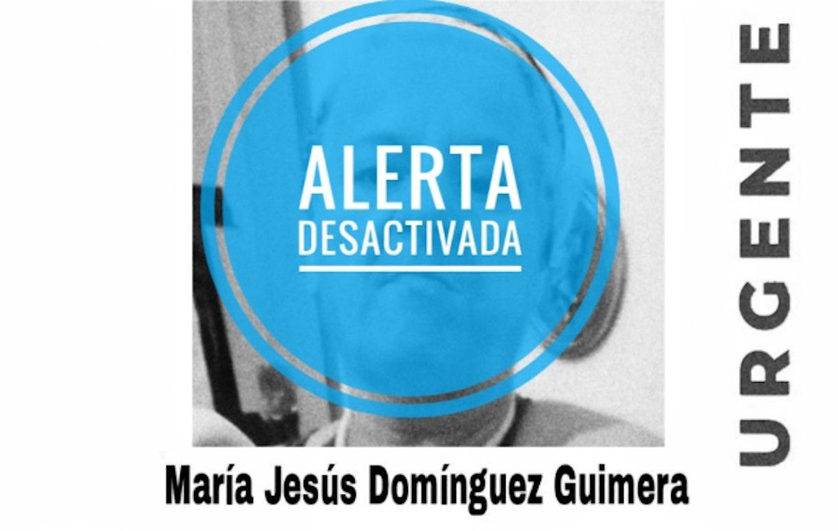 Alerta desactivada para María Jesús Domínguez Guimera, desaparecida en San Fernando.