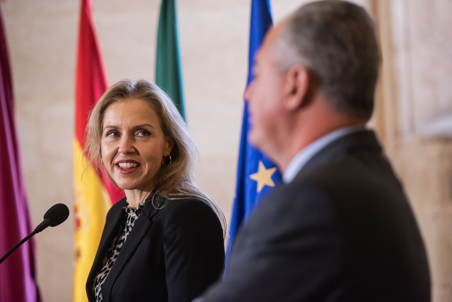 Cristina Peláez junto a José Luis Sanz.