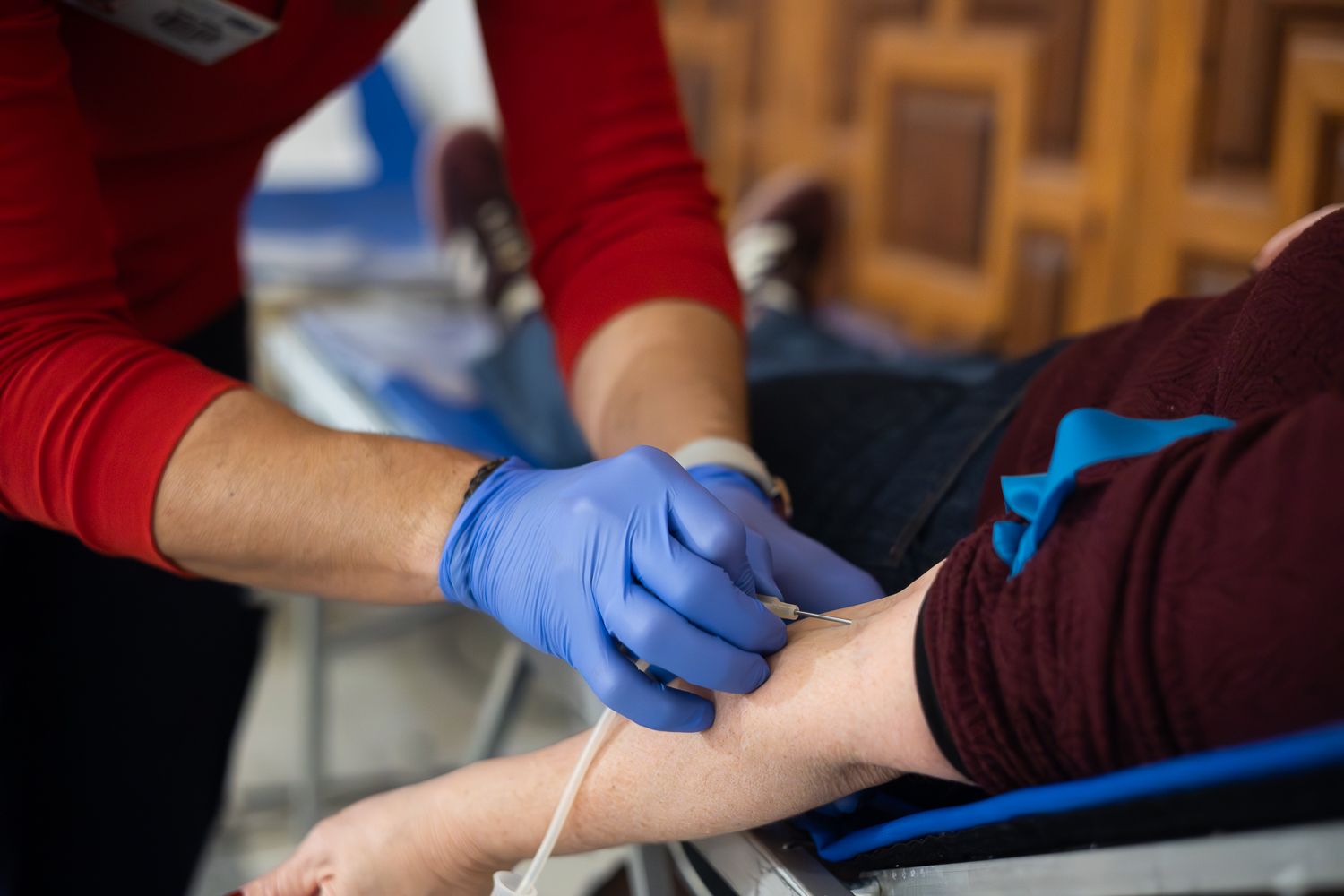 Donación de sangre en Jerez en una imagen de archivo.